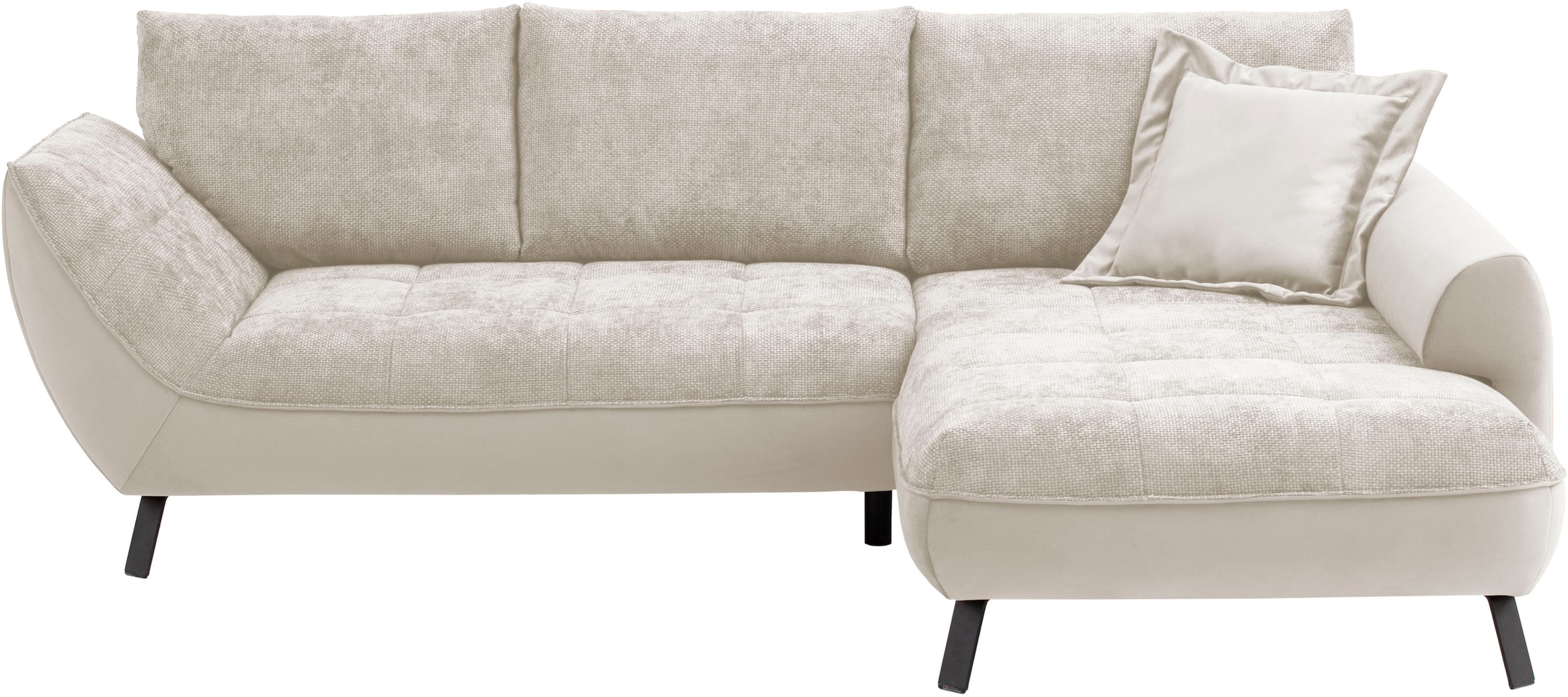 exxpo - sofa fashion Ecksofa »Bellinii, Materialmix, Strukturbezug und pfle günstig online kaufen