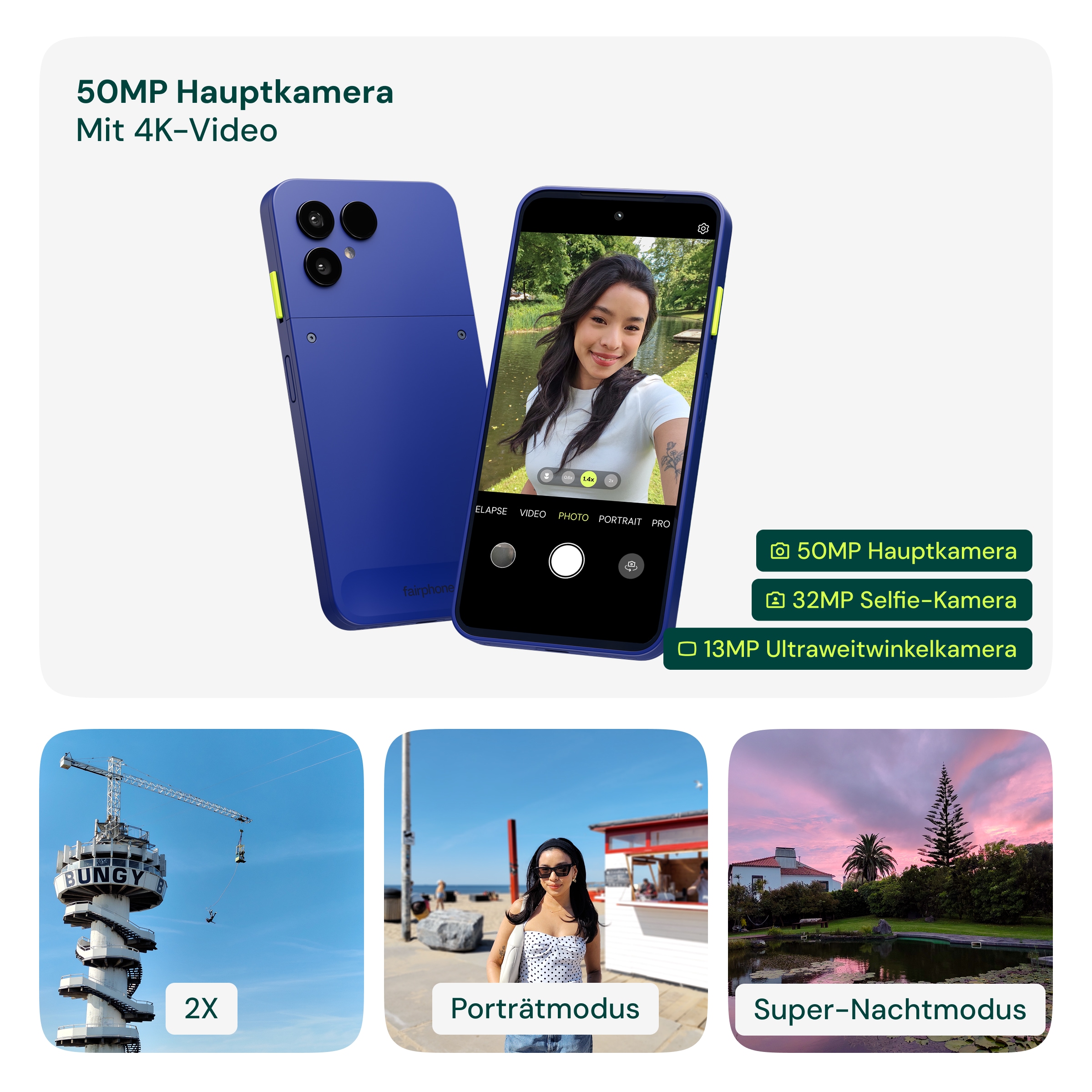 Fairphone Smartphone »Das Fairphone Gen. 6+ 12GB/256GB« cobalt blue