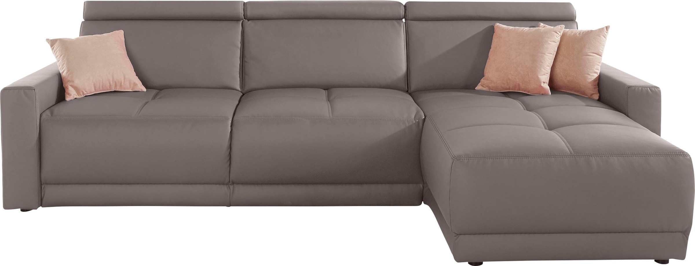 DOMO collection Ecksofa »Ava mit moderner Sitzheftung & toller Doppelnaht, günstig online kaufen