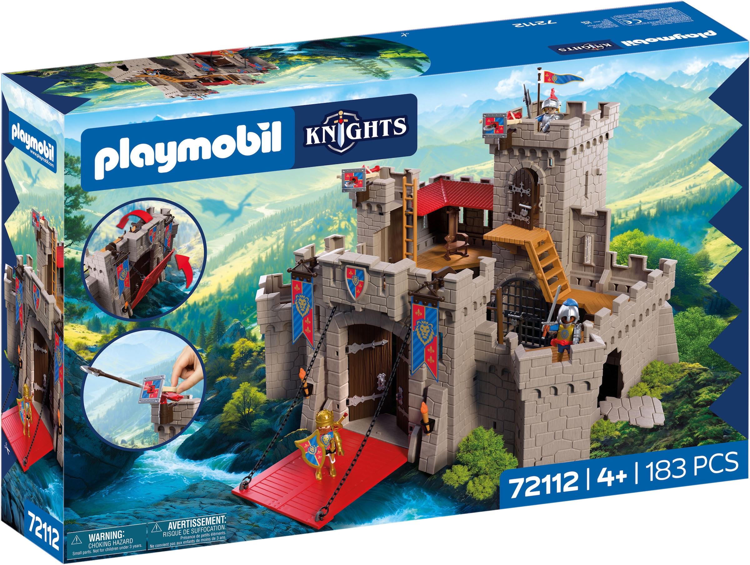 Playmobil® Konstruktions-Spielset »Große Löwenritterburg (72112), Knights« XXL Ritterburg mit Zugbrücke; Made in Europe