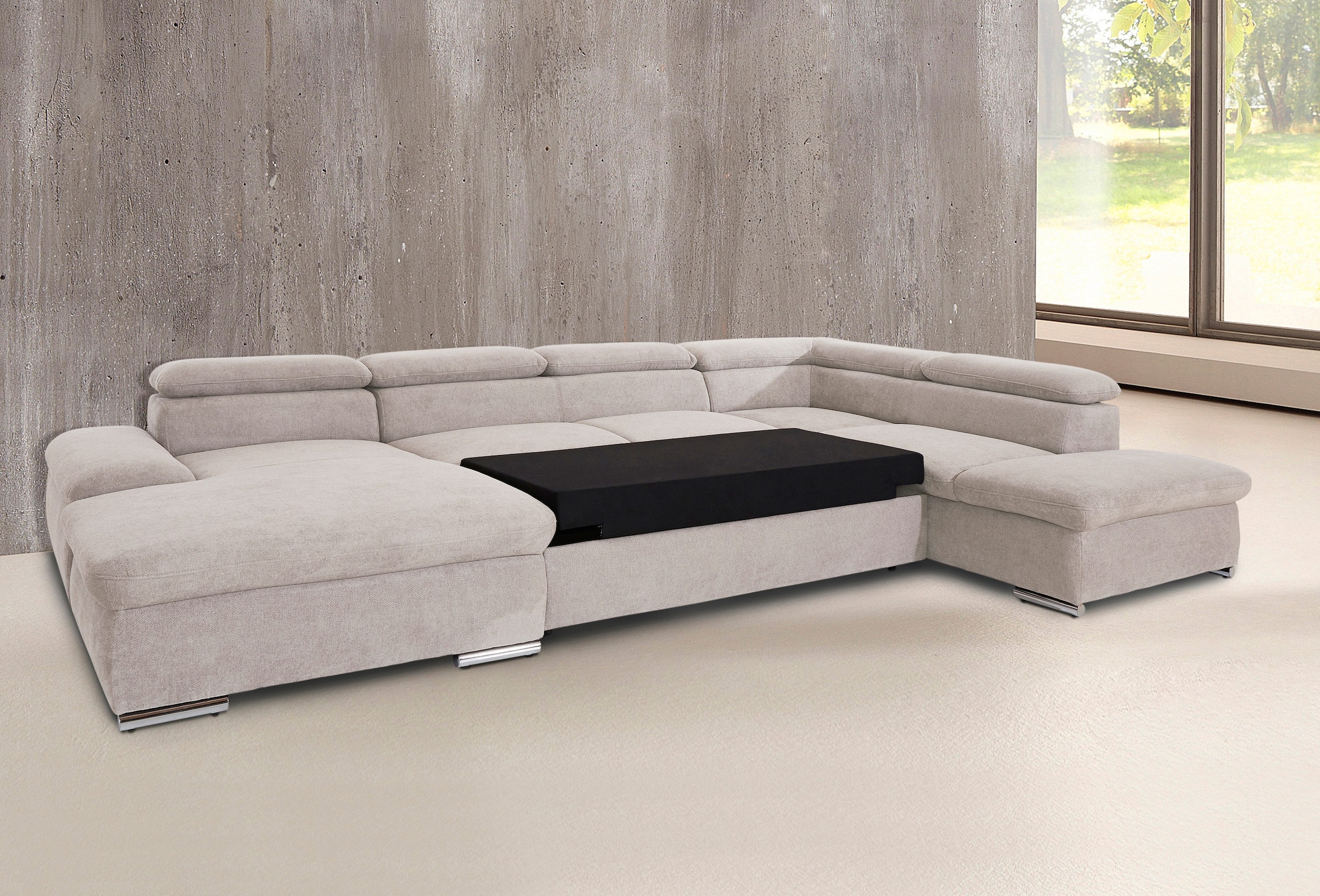 sit&more Wohnlandschaft "Alcatraz U-Form", wahlweise mit Bettfunktion günstig online kaufen