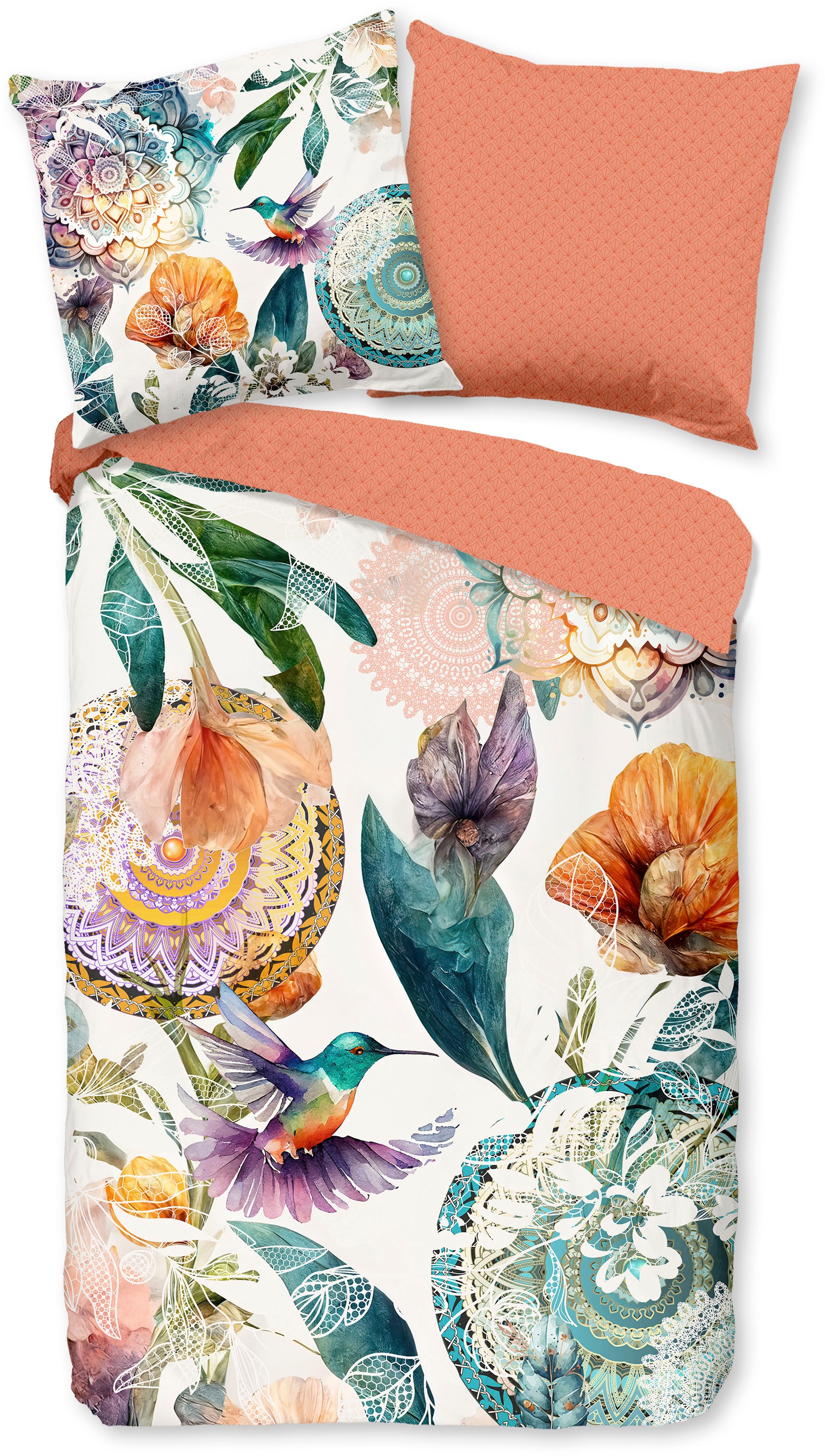 hip Wendebettwäsche »BERNICE« 3 Stk. tlg. Mako-Satin, 135x200, Reißverschlu günstig online kaufen