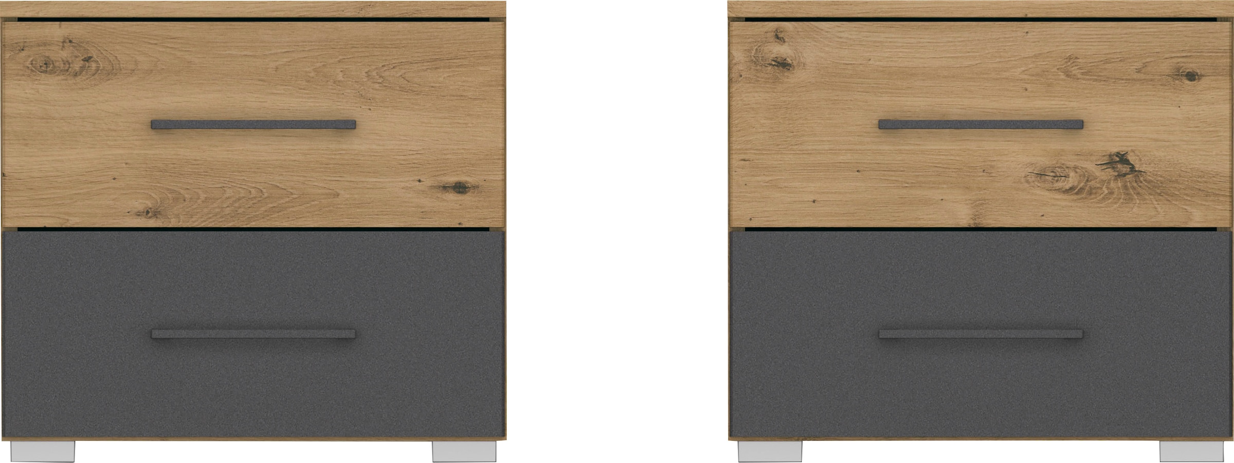 rauch Schlafzimmer-Set »Birmingham«, (5 tlg.), 5-tlg.Set: Schwebetürenschrank inkl. Passepartout, Bett, 2 Nachttische