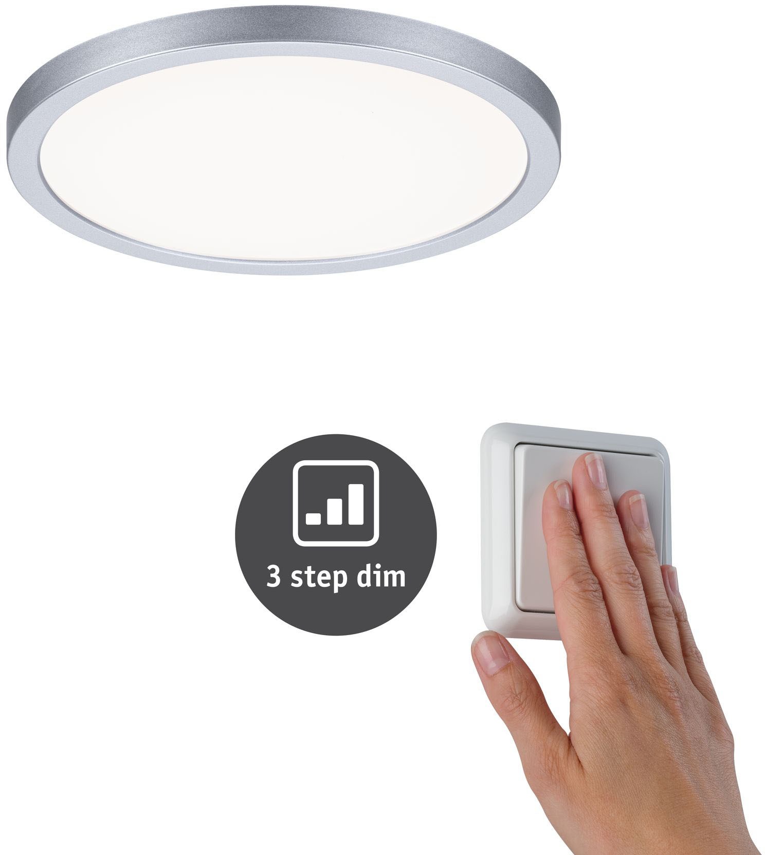 Paulmann LED Bad-Einbauleuchte »Areo«, Schutzart IP44, 3-Stufen-dimmbar, Ø 17,5 cm, inkl. LED Leuchtmittel