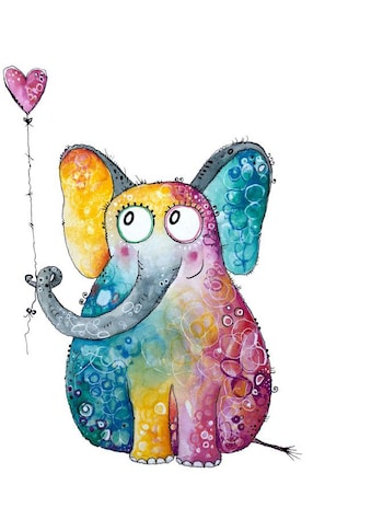 Wandtattoo »Elefant mit Herz Luftballon«, (1 St.)
