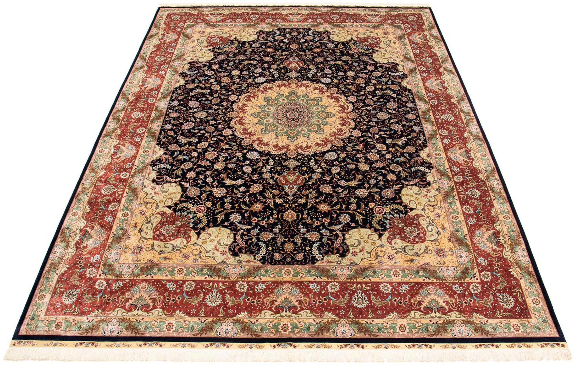 morgenland Orientteppich »Hereke - 402 x 303 cm - dunkelrot«, rechteckig, 3 günstig online kaufen