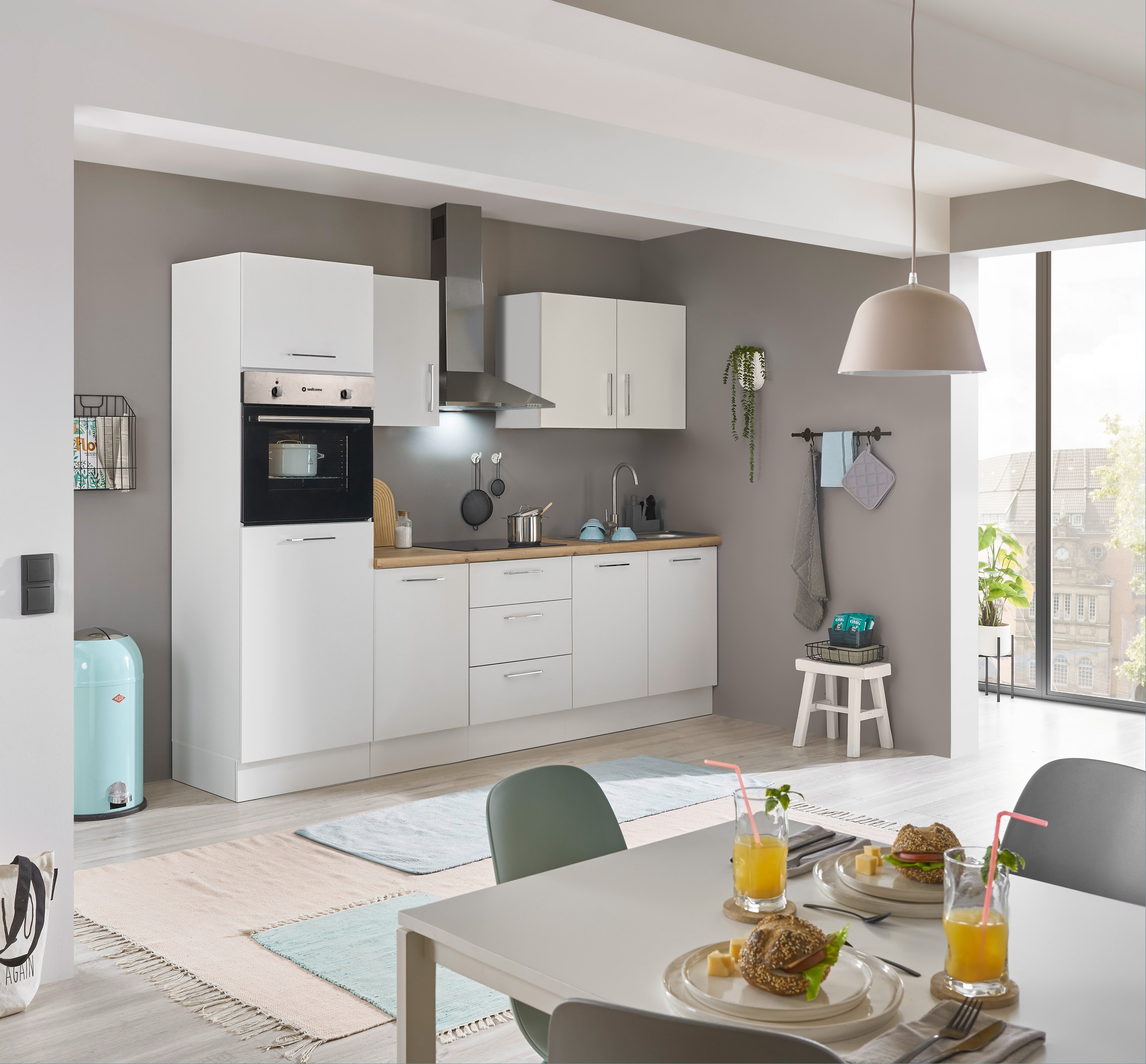 BASIC by Balculina Küchenzeile »Turin«, Breite 270 cm, wahlweise mit E-Geräten