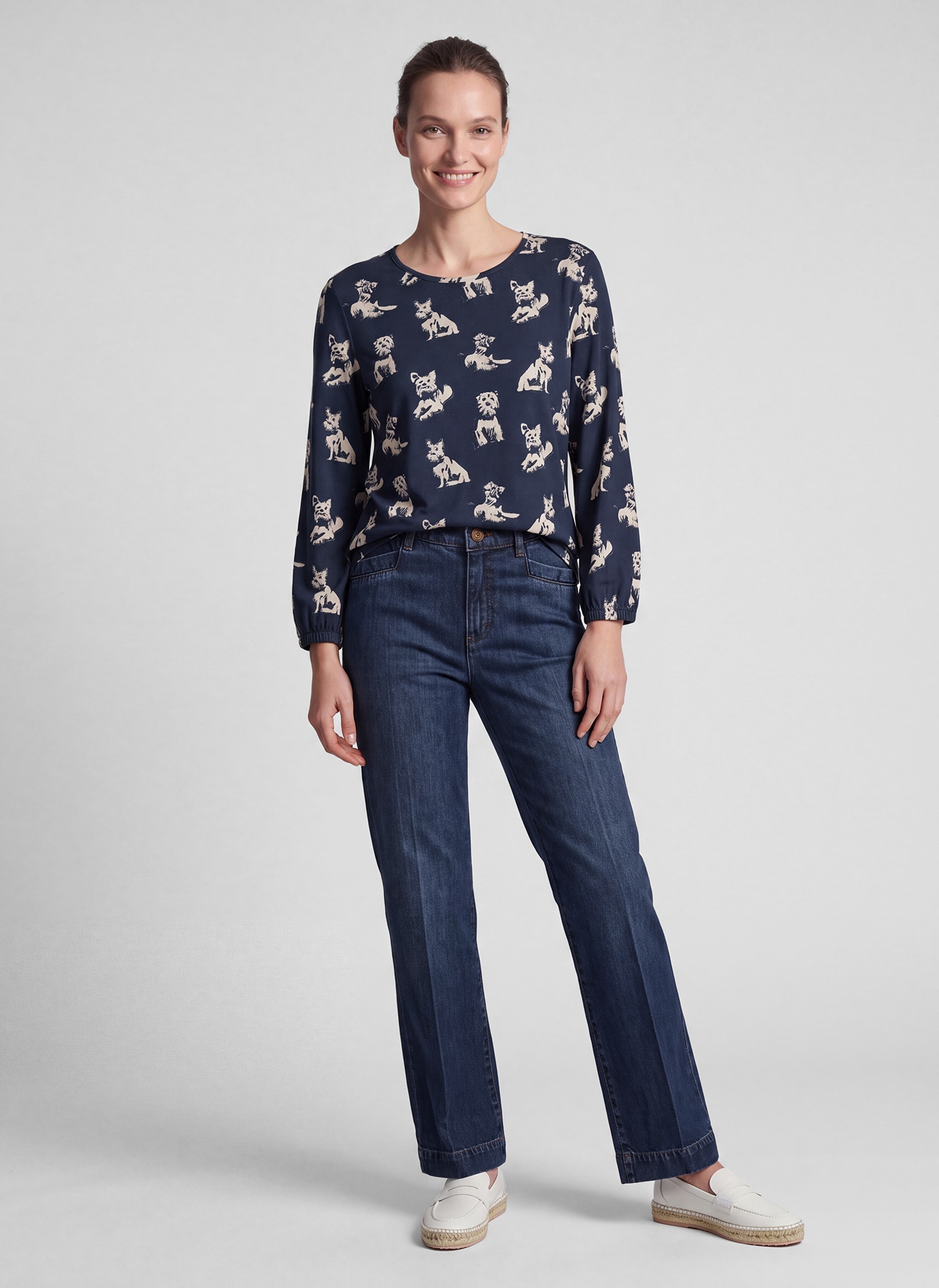 Rabe 3/4-Arm-Shirt mit Hunde-Motiven