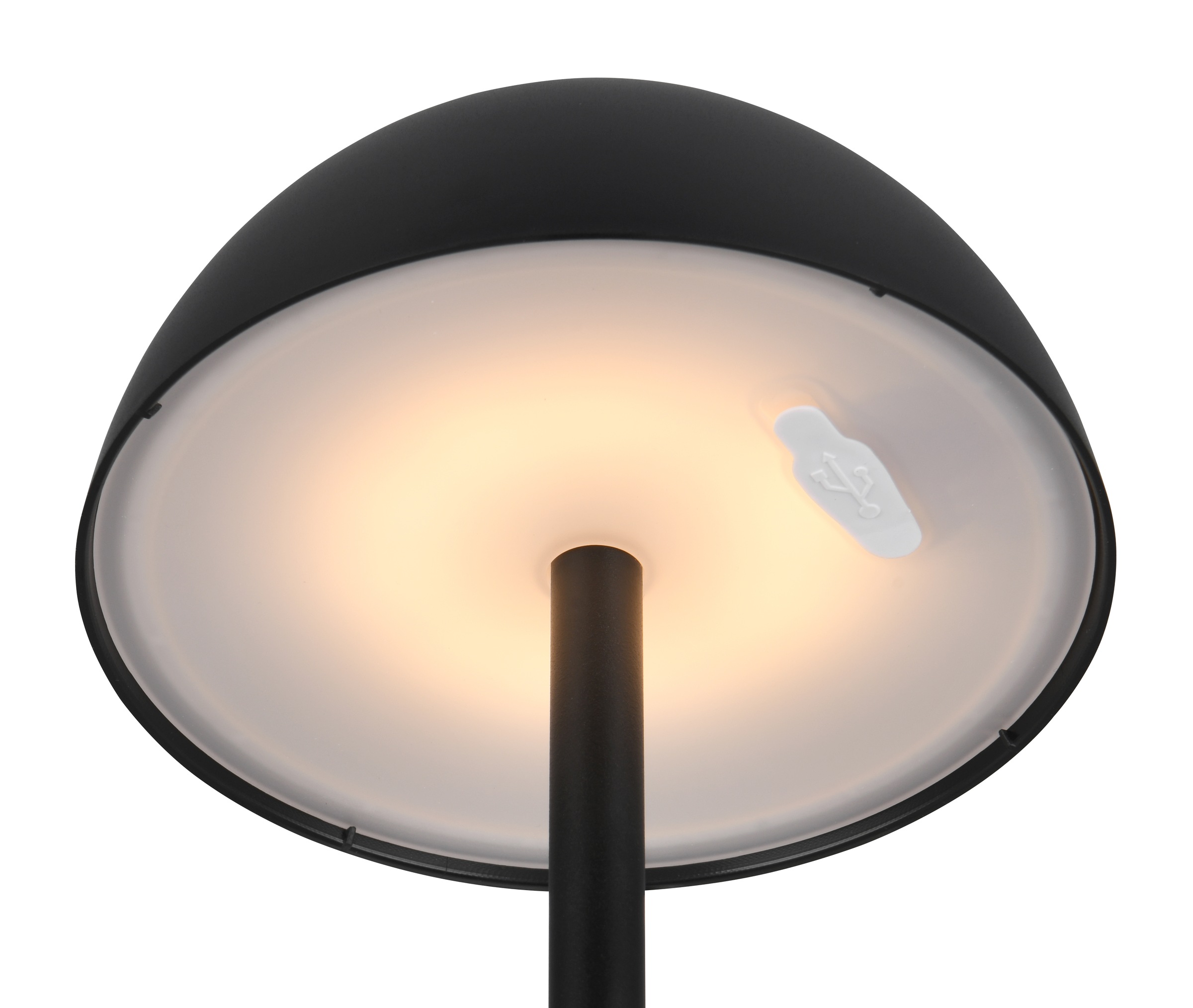 my home LED Außen-Tischleuchte »Abbey Tischleuchte 2er-Set«, 1 flammig, Leuchtmittel LED-Board | LED fest integriert, 2er Set Outdoor Akku Tischlampe Pilzdesign USB-C 4-fach Touch Dimmer
