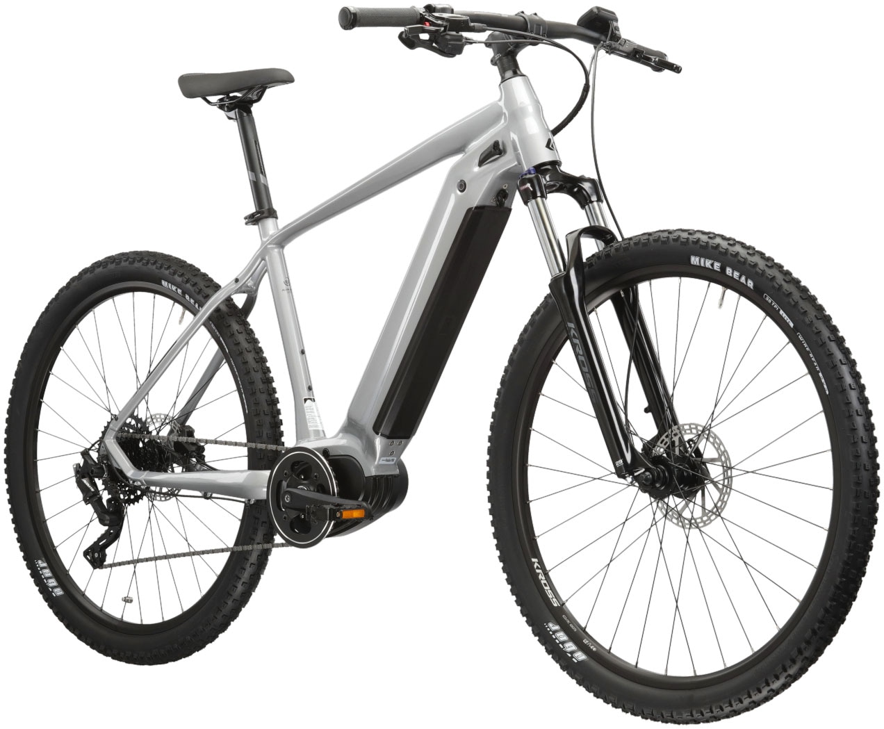 Kross E-Bike »E-MTB Hexagon Boost 3.0 29 Zoll silberfarben«, 8 Gang, microSHIFT, ACOLYTE M5185M, Mittelmotor 250 W
