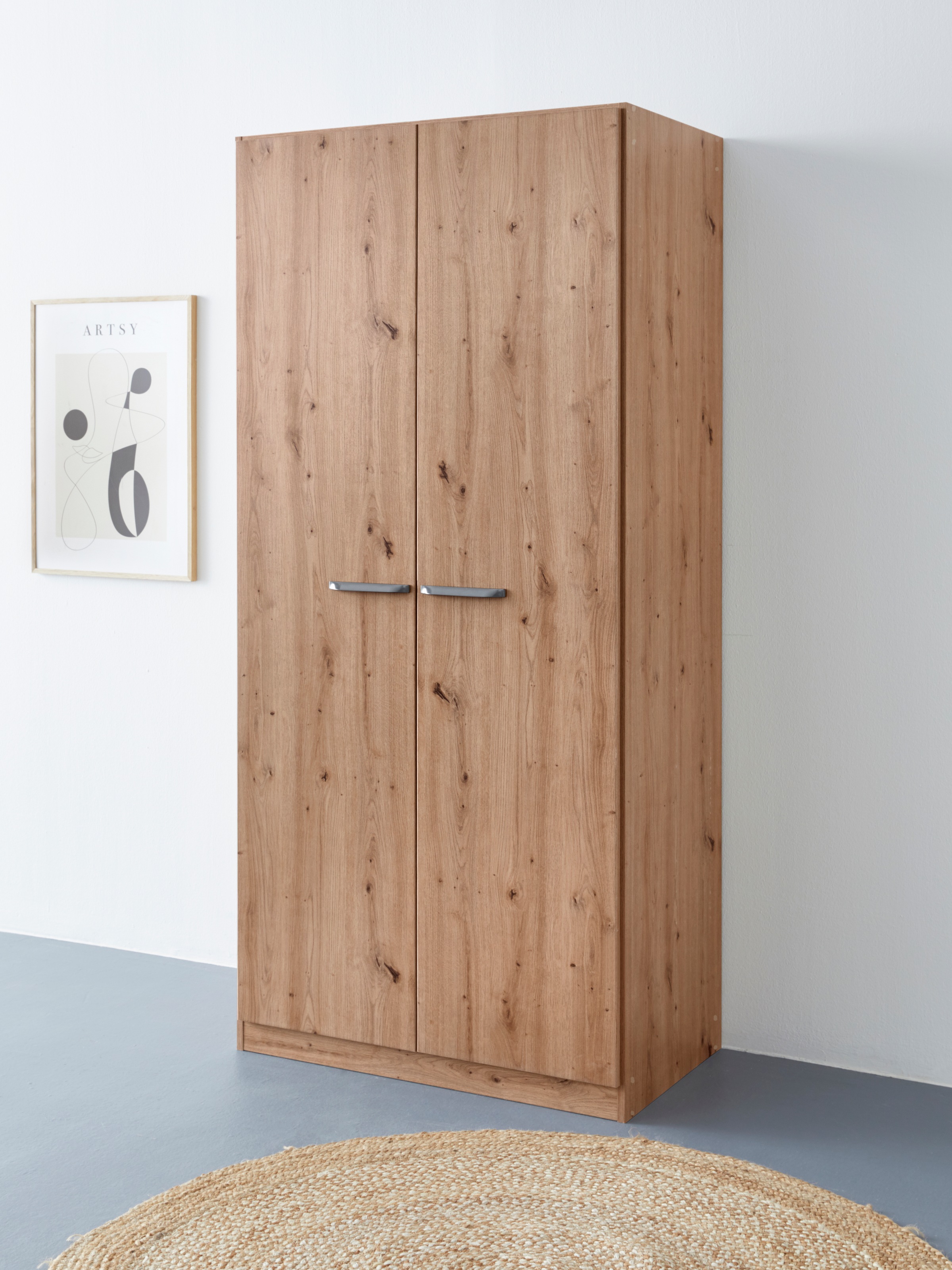 INOSIGN BY RAUCH Drehtürenschrank »Kleiderschrank Schrank Garderobe Wäscheschrank VANDOR«, in drei Breiten, Höhe 197 cm, Griffe in Graumetallic MADE IN GERMANY