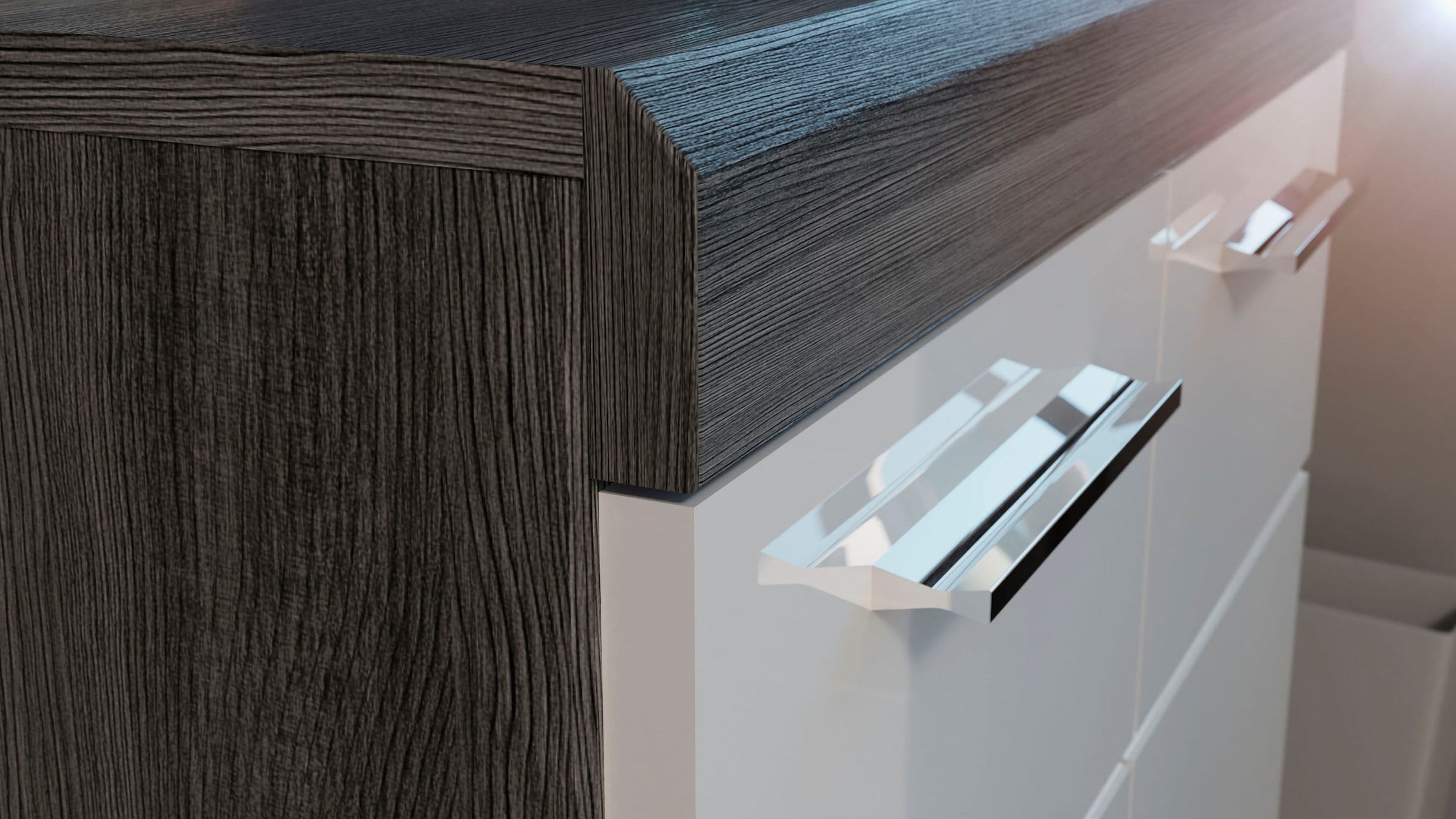 INOSIGN Kommode »Siena, Breite 165cm, 4 Türen, 4 Schubkästen, 8 Einlegeböden, 12 Fächer«, Front-Rillenfräsung, Schuhkommode, Schuhschrank, Anrichte, Sideboard