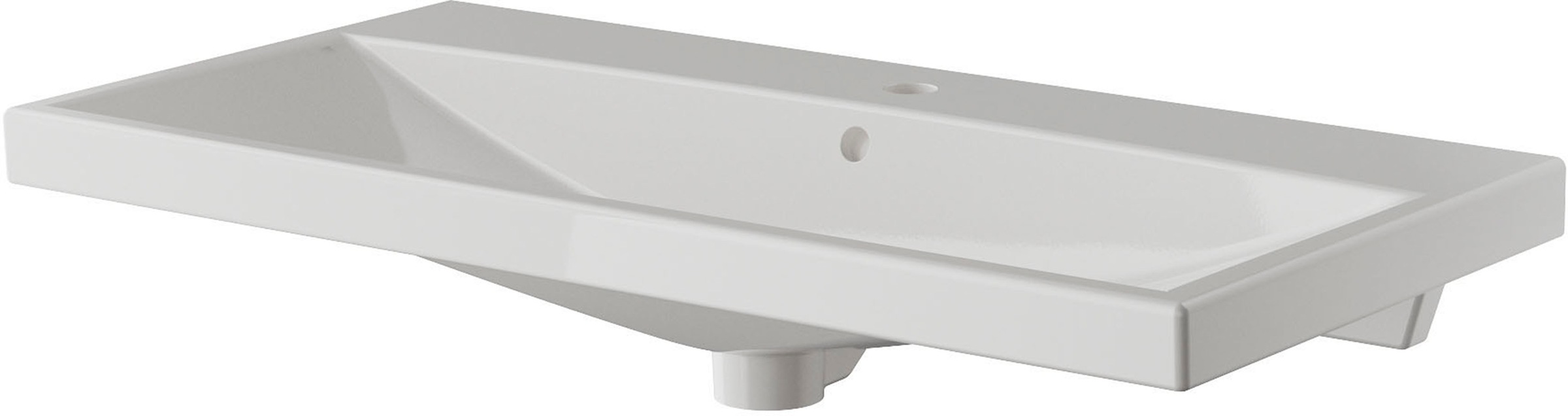 Saphir Badmöbel-Set »Serie 4035 2-teilig, Keramikwaschtisch mit LED-Spiegel, 90 cm breit« Set, 