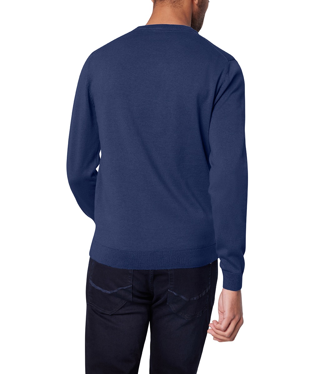 Pierre Cardin Rundhalspullover »Strick RH«, mit Rippbündchen
