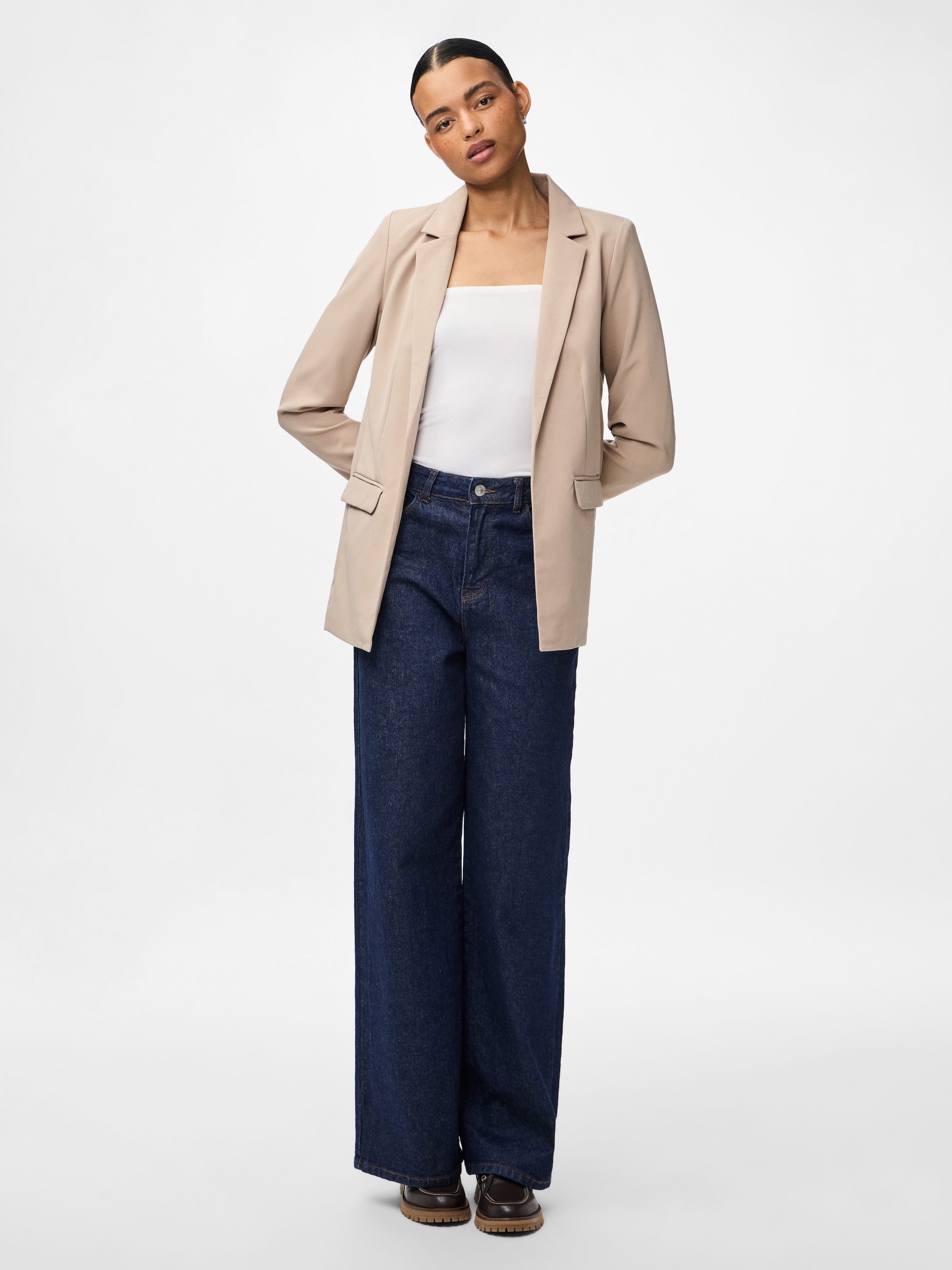 pieces Longblazer »PCBOSELLA LS LOOSE BLAZER NOOS« in leichter Oversize Form