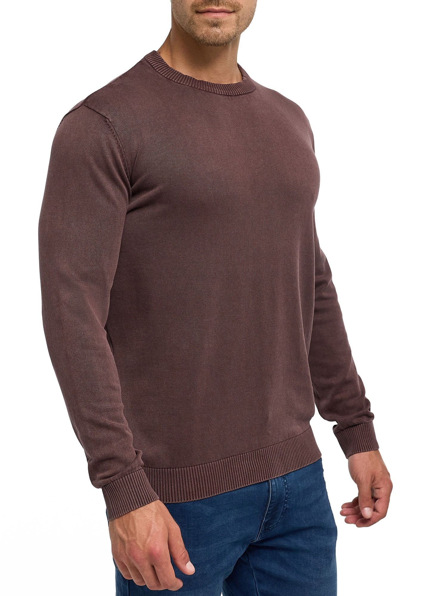 Indicode Rundhalspullover »INArkmill o-neck« Baumwolle, regular fit