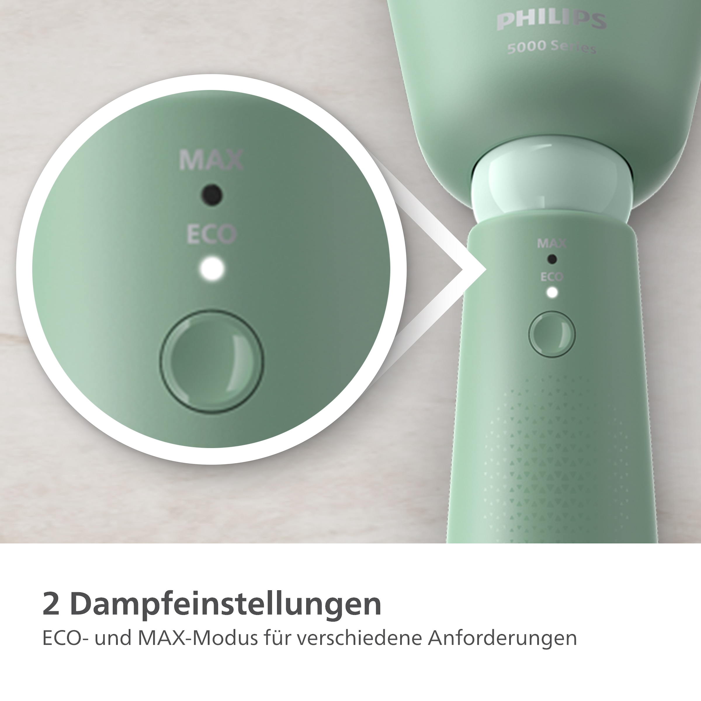 Philips Dampfbürste »STH5010/70 "Styler", 120 ml abnehmbarer Wassertank«, 1400 W, Steamer im schlanken Design, Aufbewahrungstasche inkl.