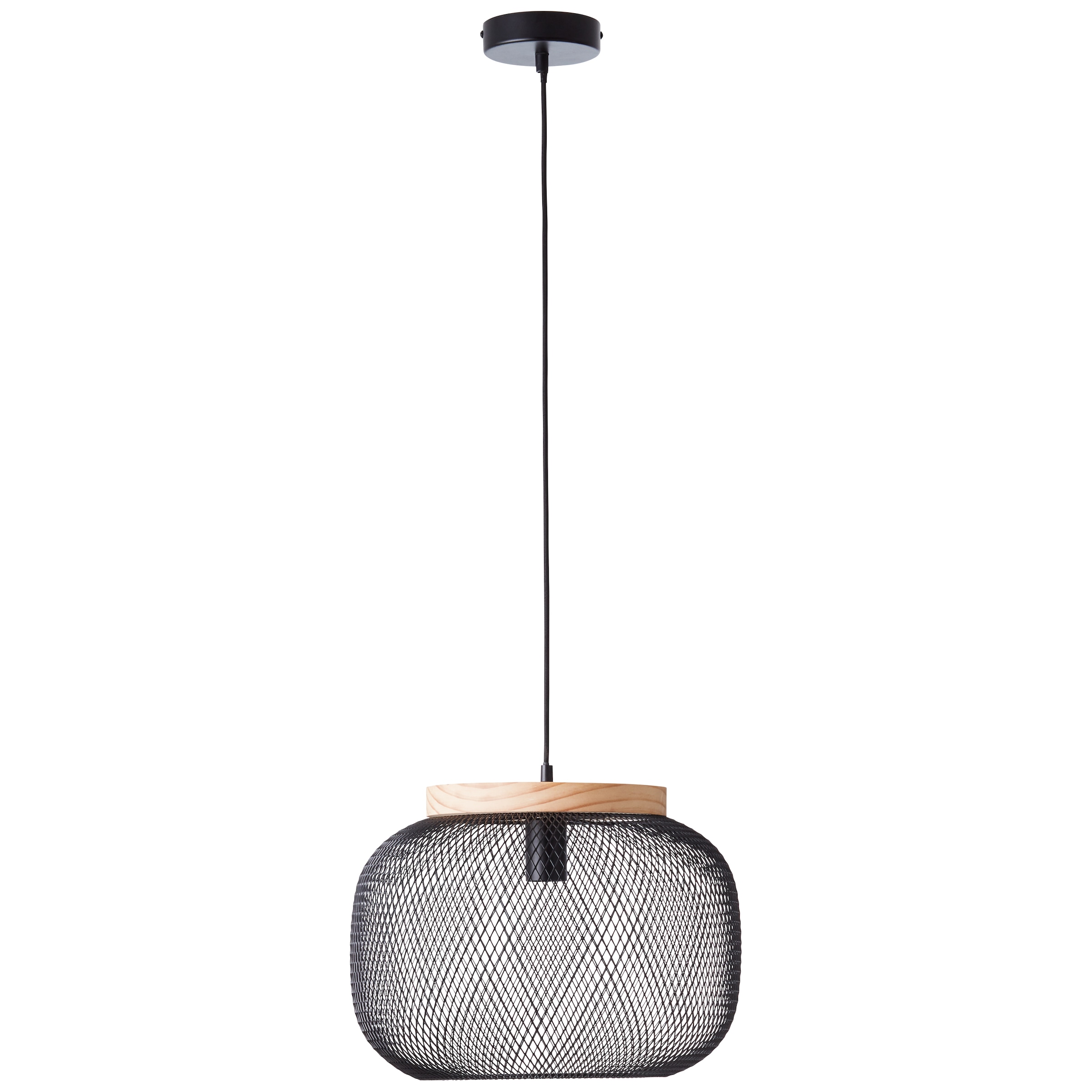 Brilliant Pendelleuchte »Giada«, 1 flammig, Leuchtmittel E27 | ohne Leuchtmittel, Pendelleuchte, 40 cm, E27, kürzbar, Metall/Holz