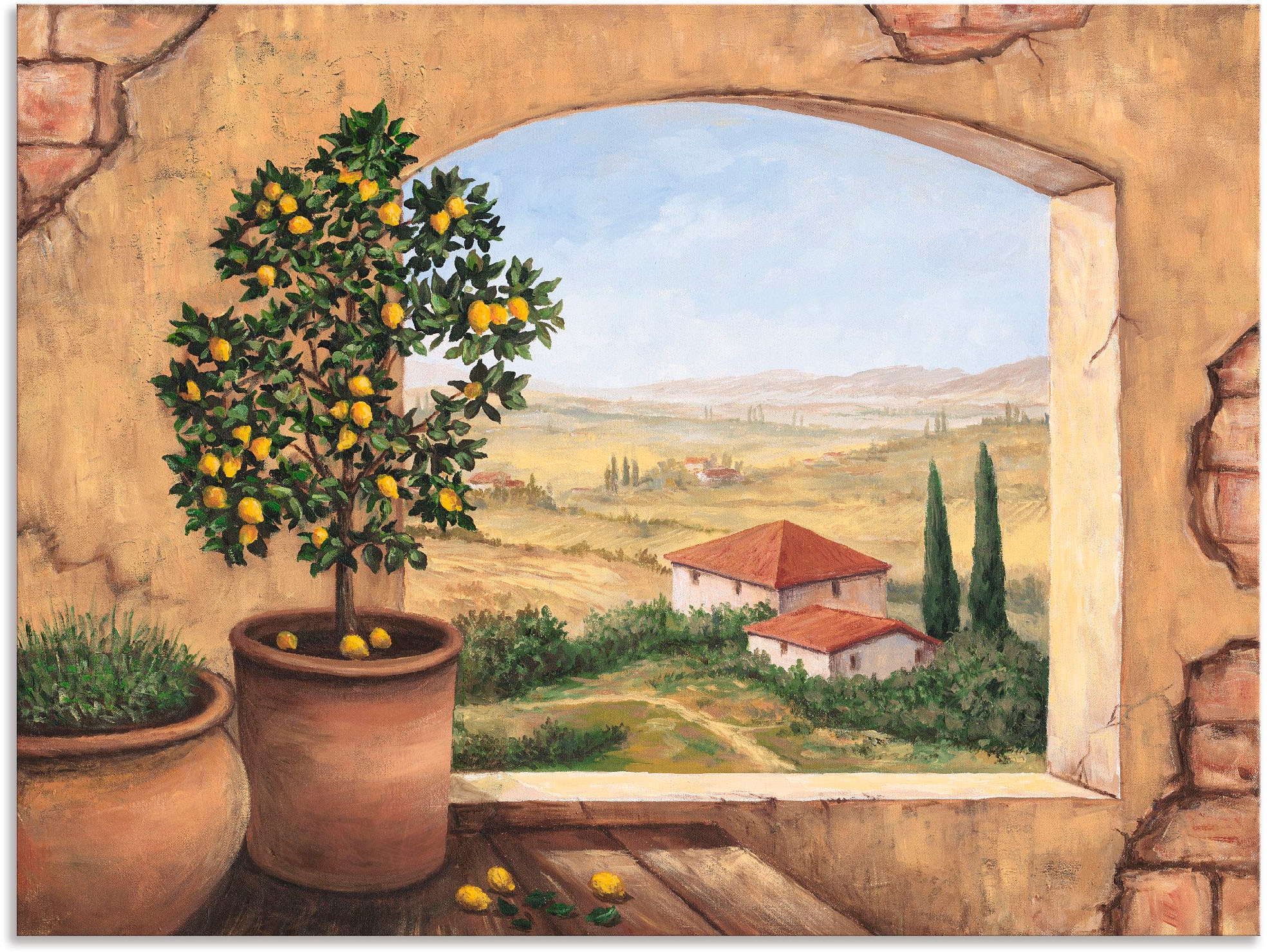 Artland Wandbild "Fenster in der Toskana", Fensterblick, (1 St.), als Alubi günstig online kaufen