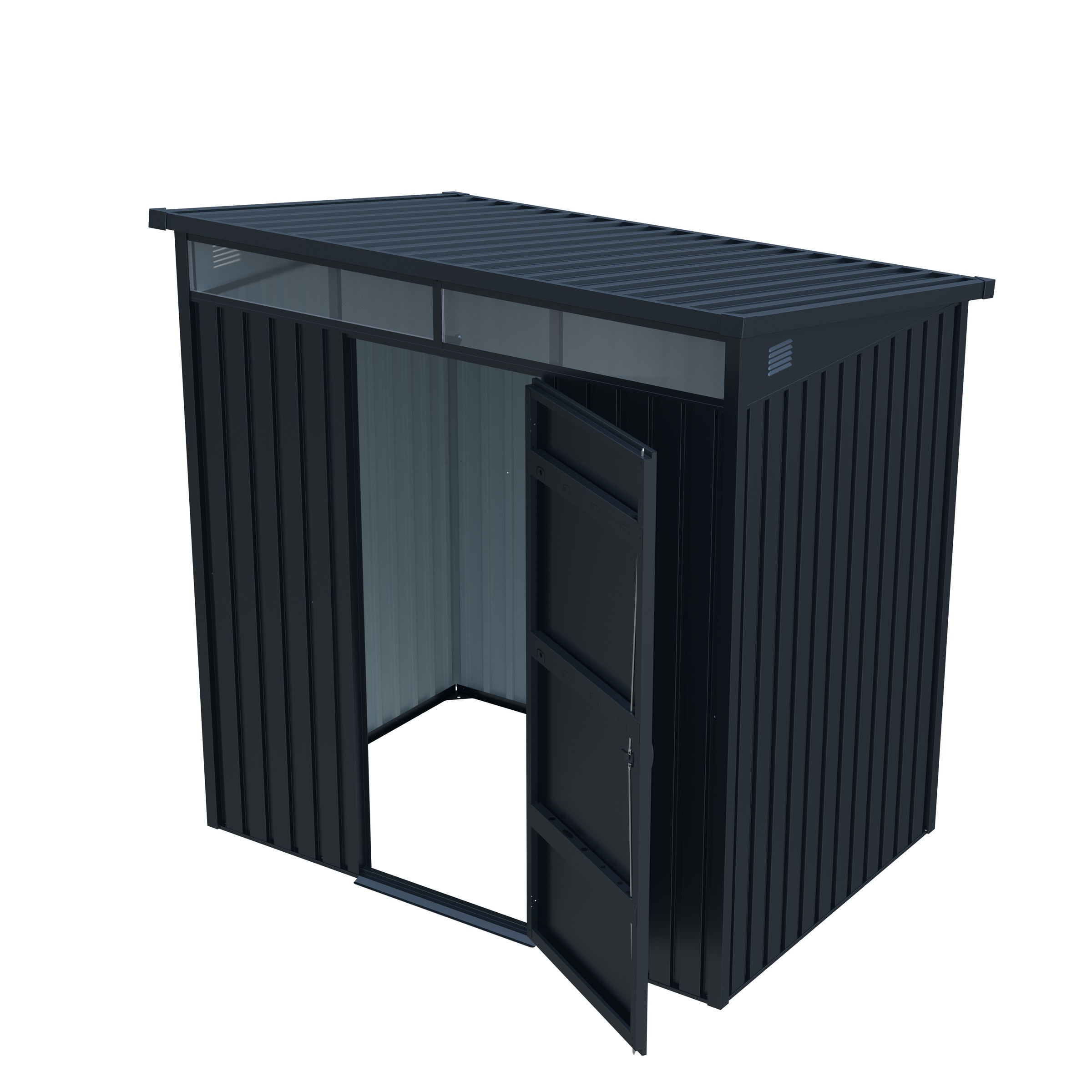 GARDEN 'N' MORE Gerätehaus »Pultdachhaus Basic plus« einfacher Aufbau, Oberlicht, Langlebig, abschließbar