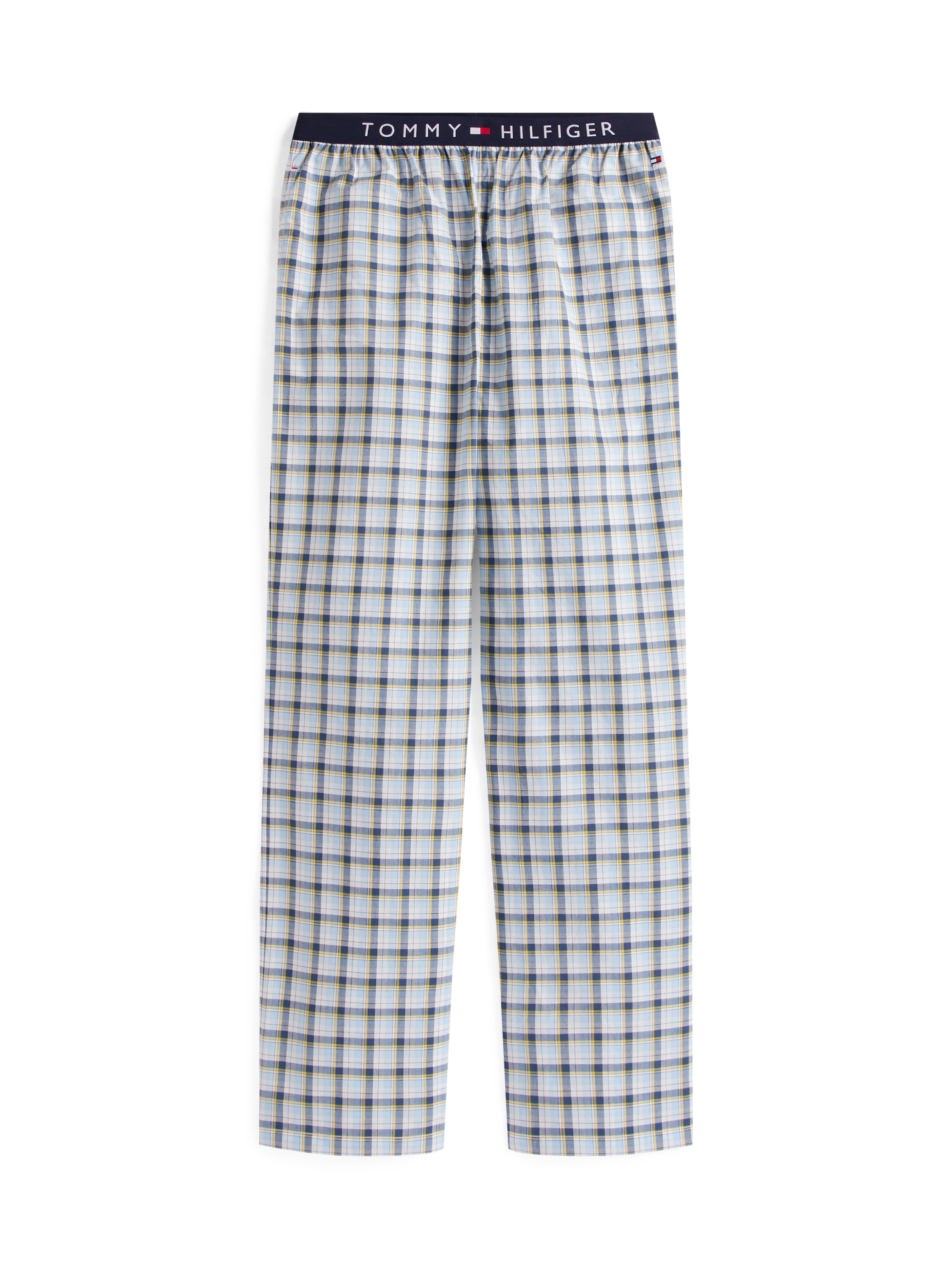 Tommy Hilfiger Underwear Pyjama »LS WOVEN Pyjama SET PRINT«, (2 tlg.), mit Rundhals, Hose kariert, mit elastischem Bund