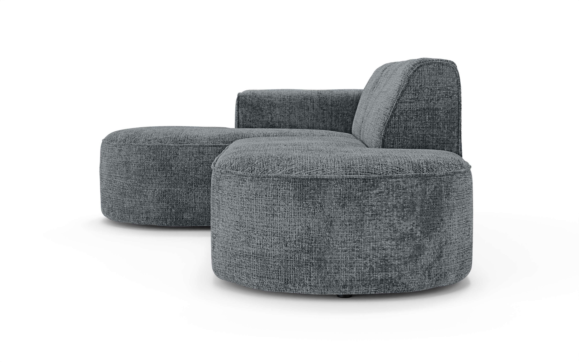 OTTO home Ecksofa »ADELLA Design-Sofa mit Recamiere rechts/links, 248/159/76 cm«, L-Form mit Wellenunterfederung, runde Form, auch in Cord