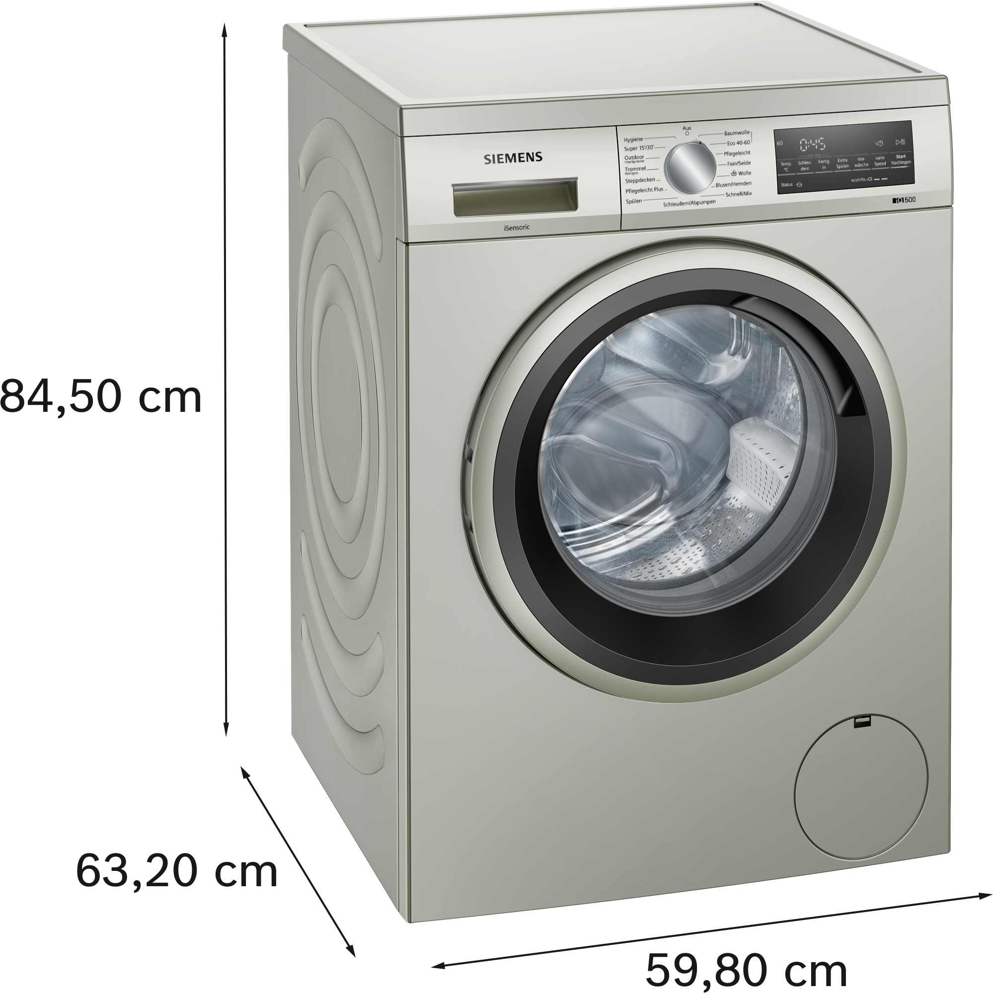 SIEMENS Waschmaschine »WU14UTS8«, iQ500, WU14UTS8, 9 kg, 1400 U/min