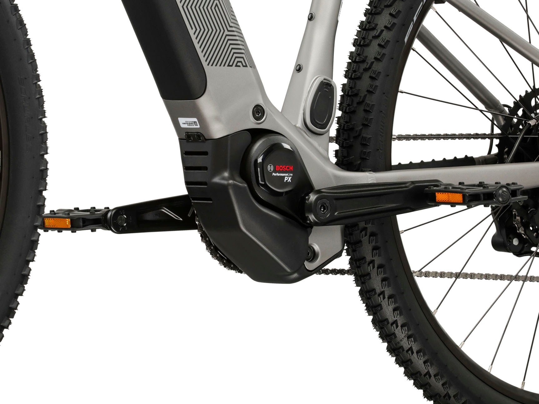 Kross »Influx Hybrid 2.0 16,7Ah / 600 Wh 29 Zoll silber 9 Gänge 2026« 9 Gang Shimano CUES U4000 Schaltwerk Kettenschaltung Mittelmotor 250 W BOSCH PERFORMANCE LINE PX Mittelmotor