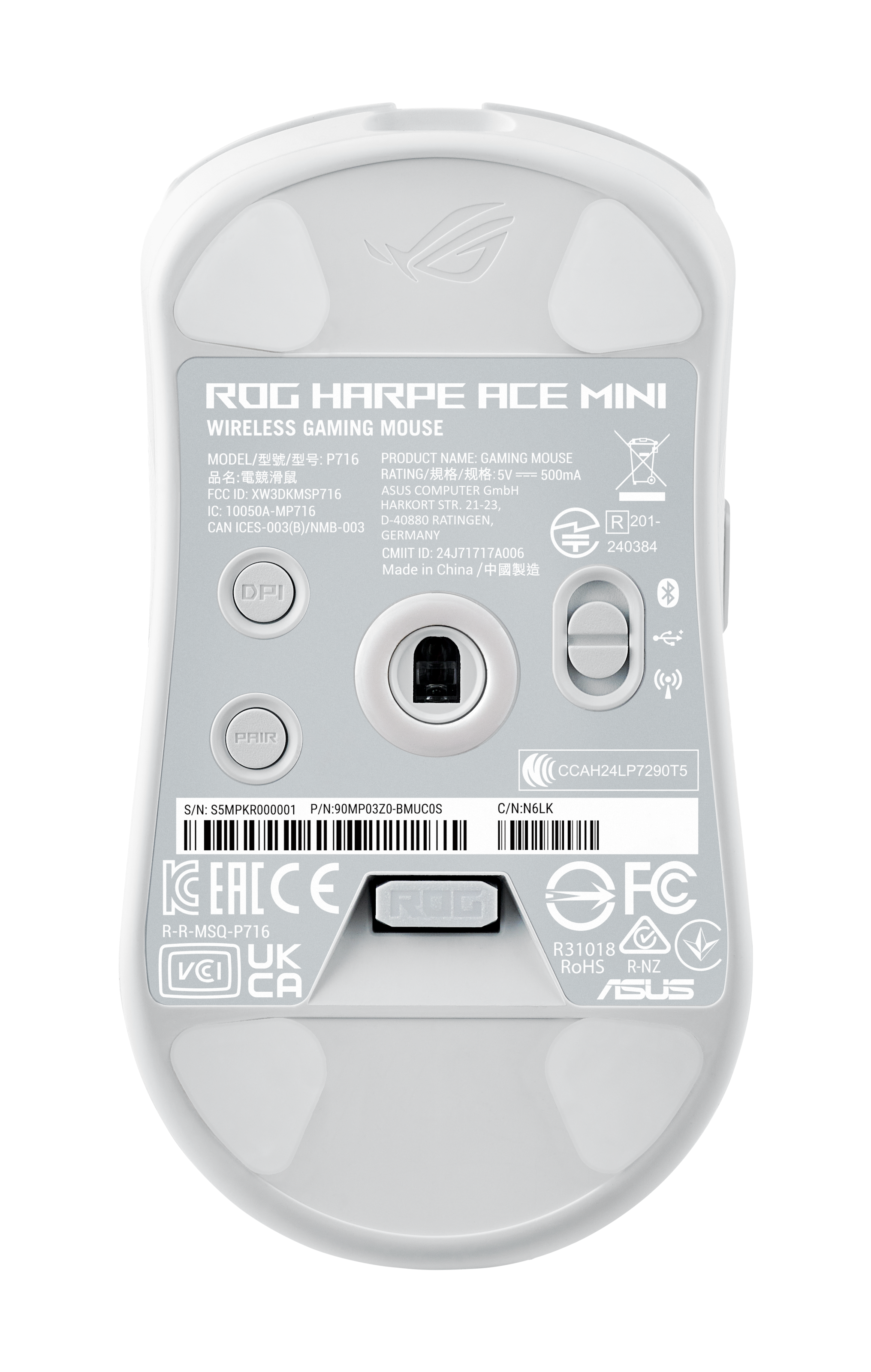 Asus Gaming-Maus »ROG Harpe Ace Mini WE«, RF kabellos + Bluetooth-USB