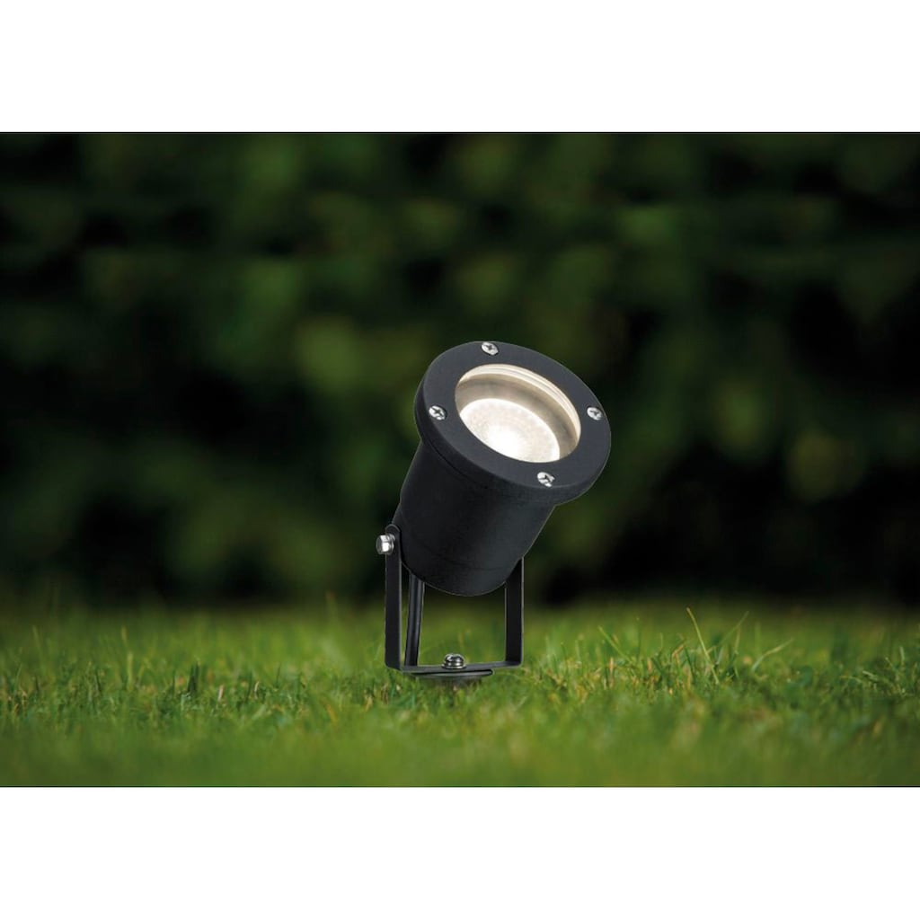 Paulmann LED Gartenstrahler »Outdoor 230V Garden Spotlight IP65 GU10 3,5W 230V Schwarz Aluminium«, 1 flammig-flammig