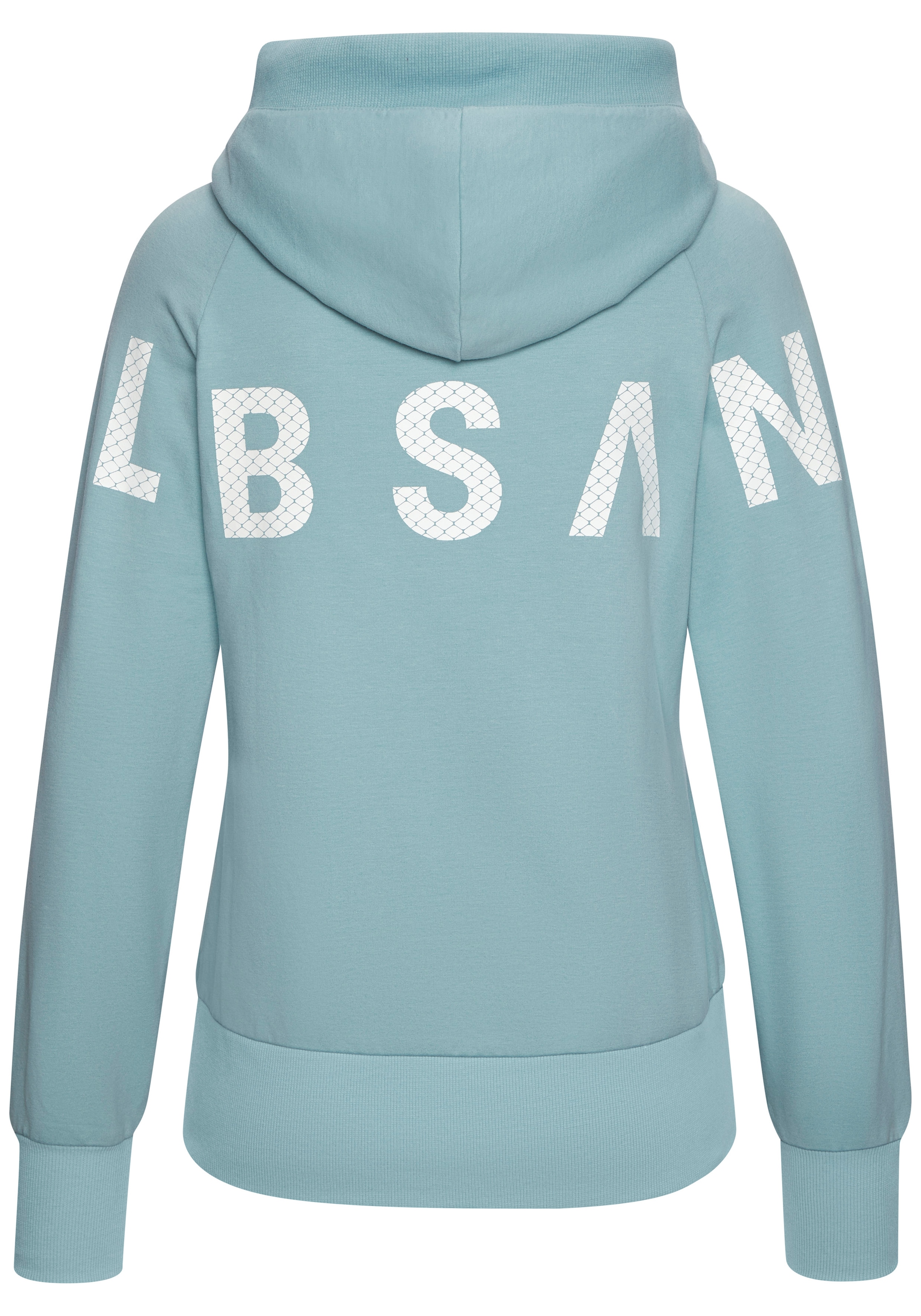 Elbsand Kapuzensweatjacke »Kalea« mit großem Logodruck hinten, bequeme Freizeitjacke mit Taschen