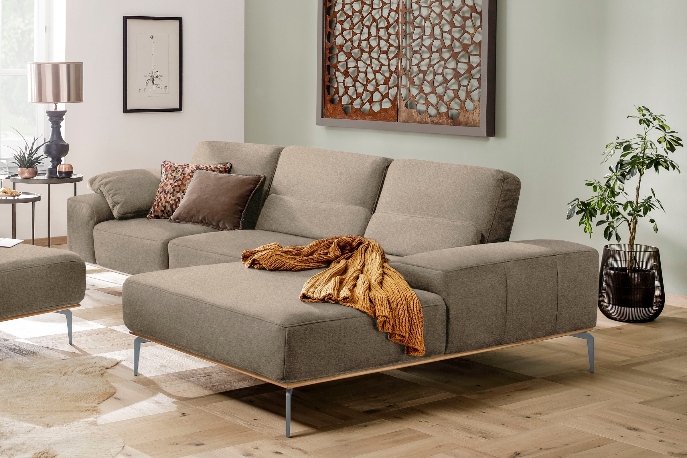 W.SCHILLIG Ecksofa "run, Designsofa mit tollem Sitzkomfort, bequem, L-Form" günstig online kaufen