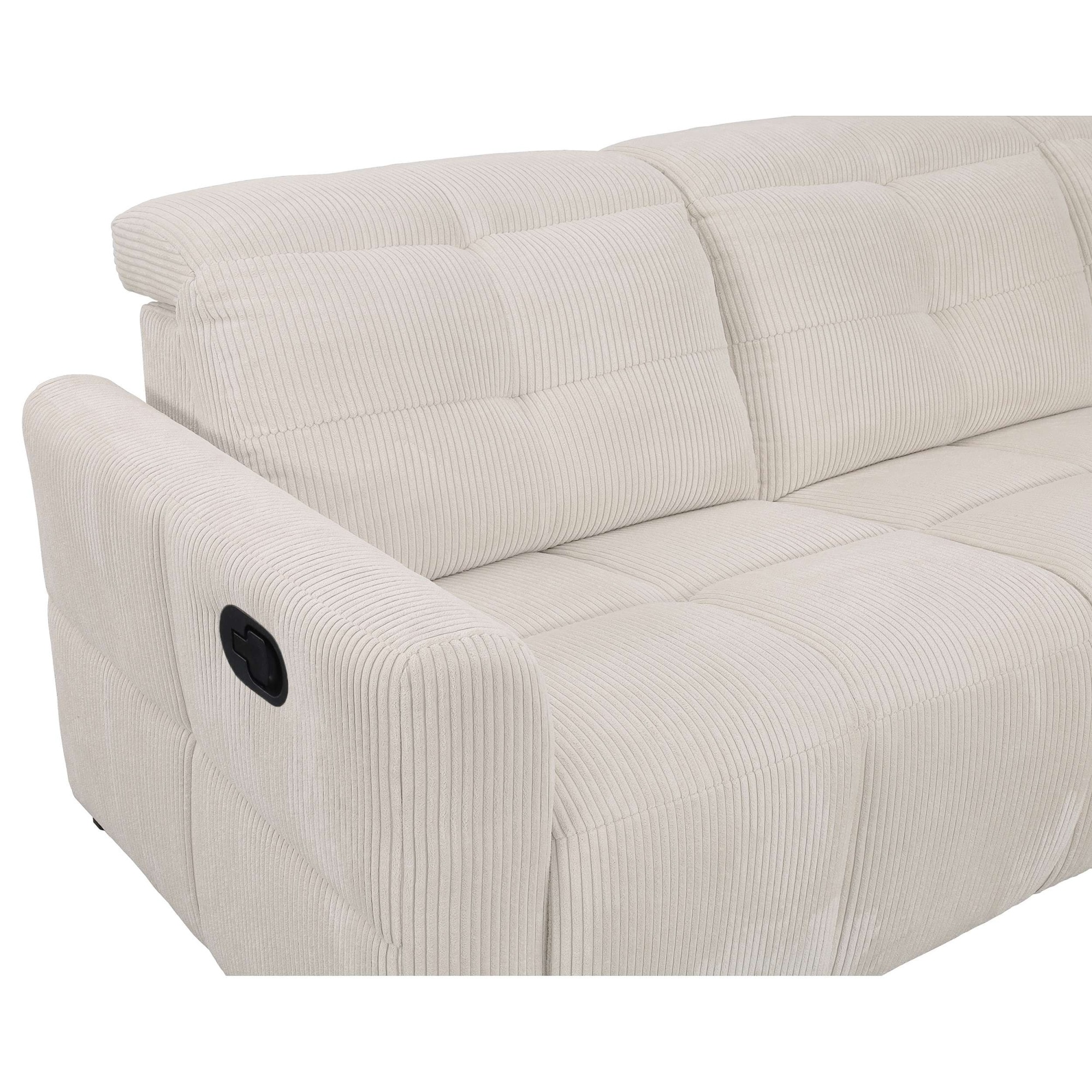 OTTO home Ecksofa »CAARLA Cord, L-Form, 261 cm, man. oder elektr. Relaxfunktion (USB-A/C)« mit USB-A und USB-C bei elektrischer Ausführung, Kopfteilverstellung