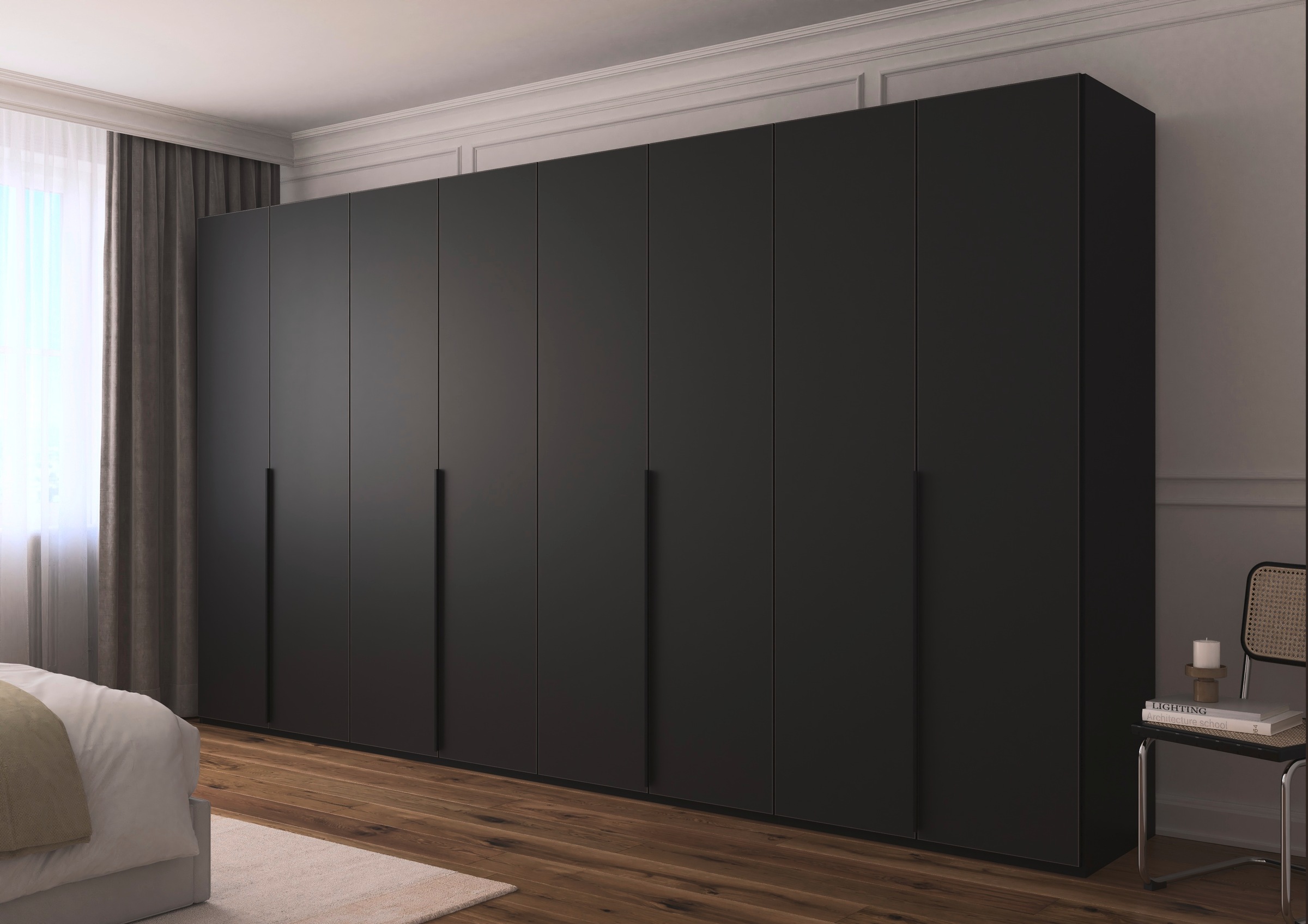 LeGer Home by Lena Gercke Kleiderschrank »Schrank Garderobe Ankleide Schlafzimmer Flur Serina«, (in 3 verschiedenen Ausstattungen BASIC/CLASSIC/PREMIUM), in 6 Breiten (101 - 401 cm) mit Front Glas oder Dekor MADE IN GERMANY