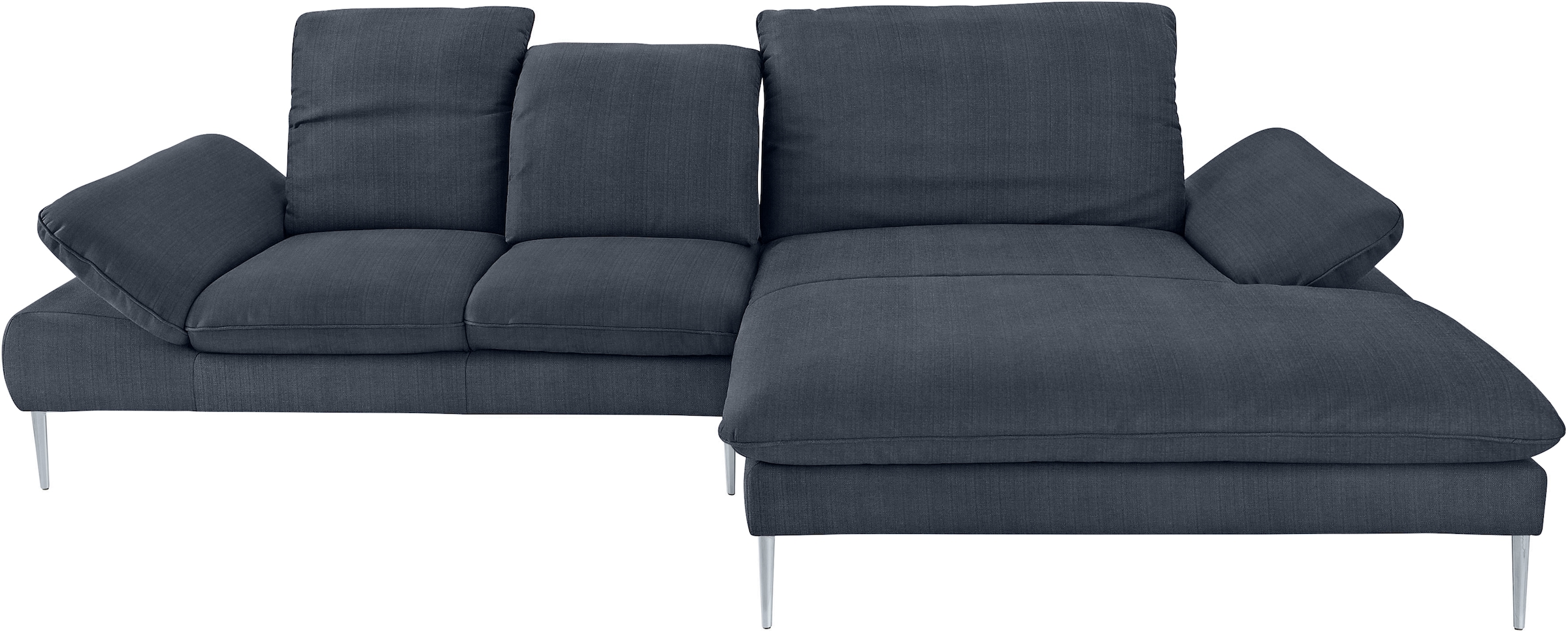 W.SCHILLIG Ecksofa »enjoy&MORE, Designsofa, elegant und bequem, L-Form«, mit Sitztiefenverstellung, Füße silber matt, Breite 310 cm