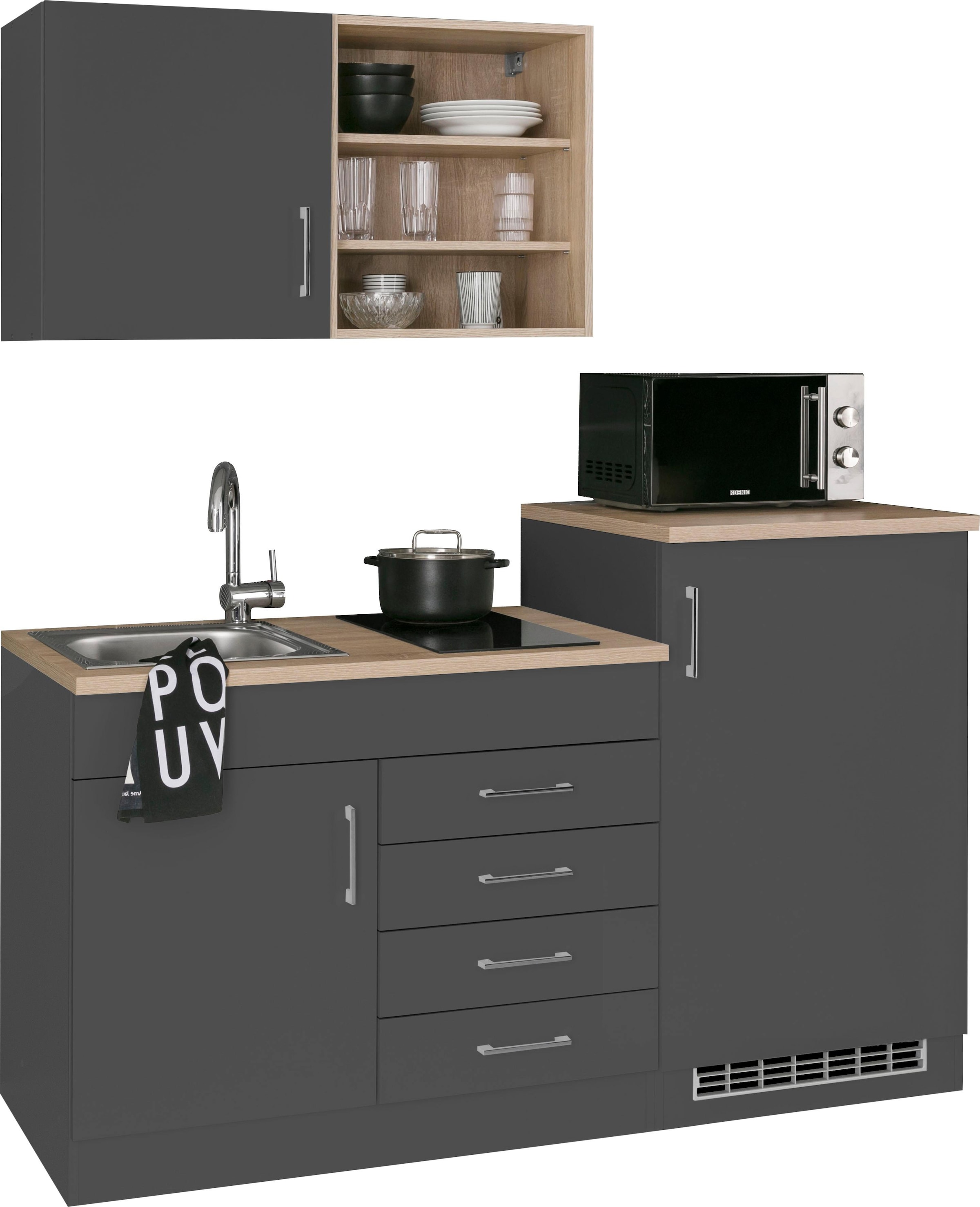 KOCHSTATION Pantryküche »KS-Mali«, Breite 160 cm, mit E-Geräten