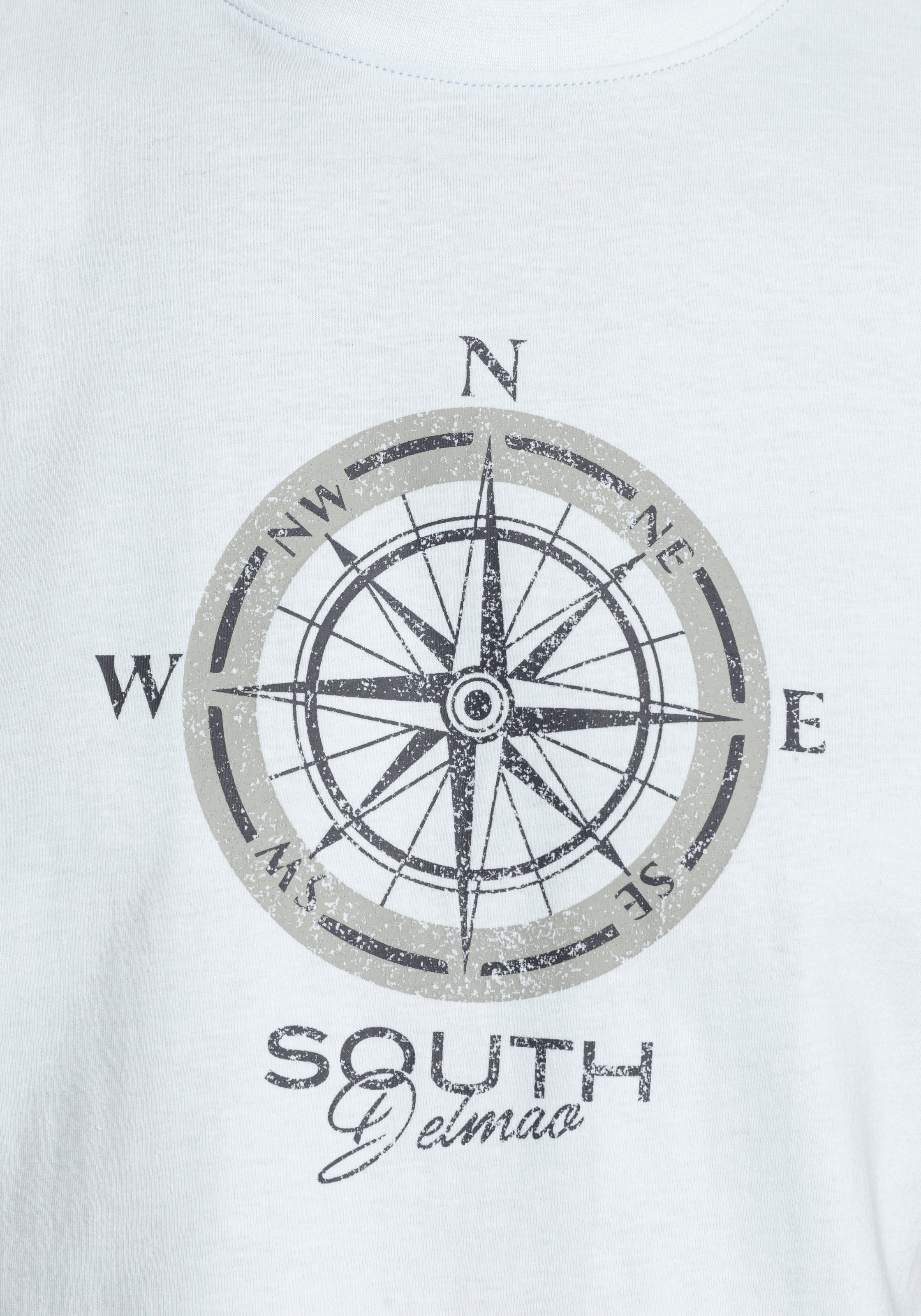 DELMAO T-Shirt Kurzarm,  bedruckt,  Rundhals,  aus Baumwolle