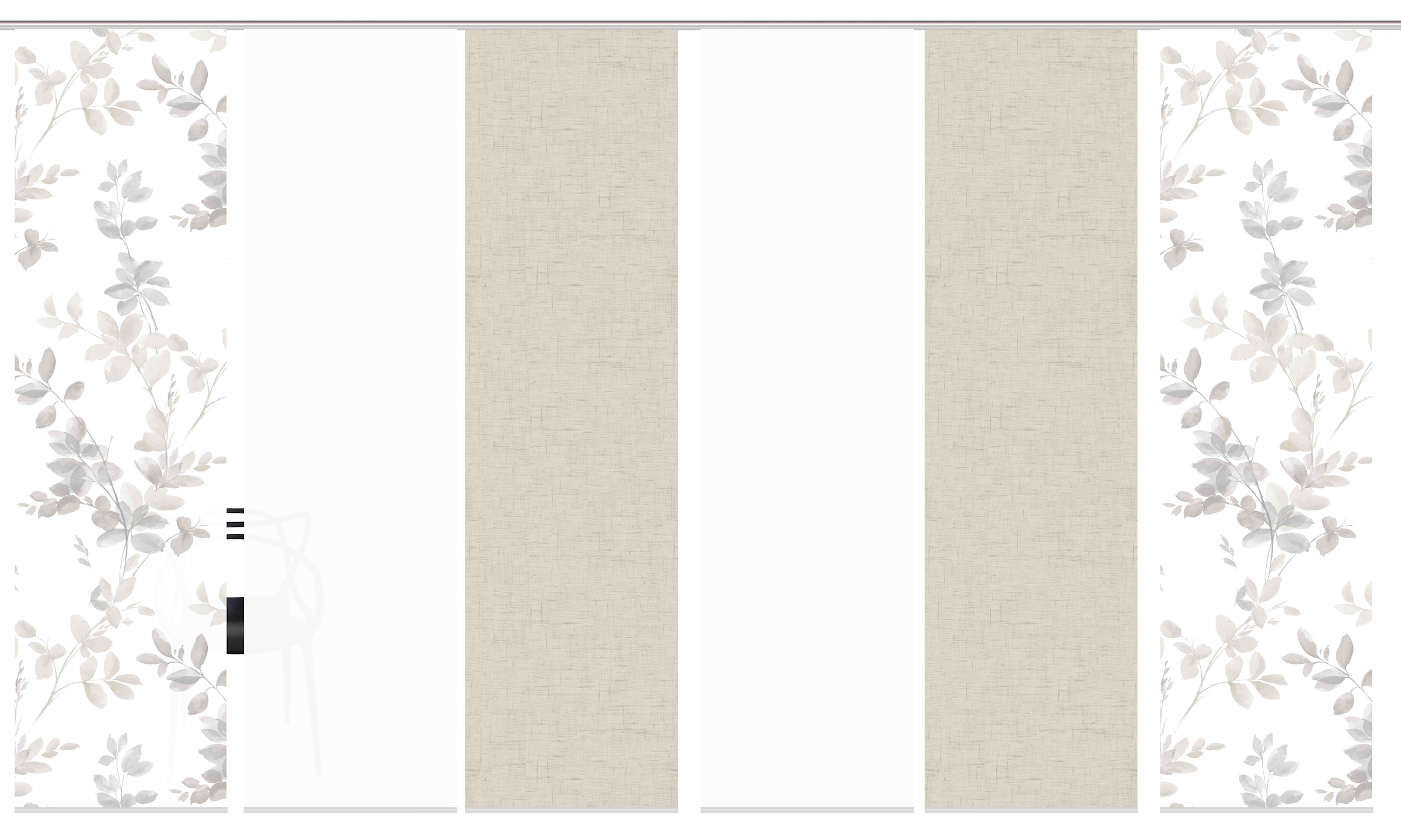 HOME WOHNIDEEN Schiebegardine »6er SET« Paneelwagen 6 Stk. tlg. Schiebevorhang Digidruck 6er Set AYLA