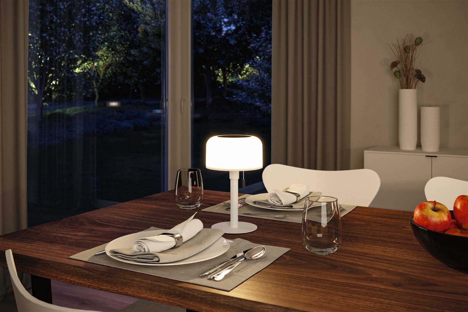Paulmann LED Außen-Tischleuchte »Mobile Solar Bartja IP44 2700K USB-C Akku« günstig online kaufen