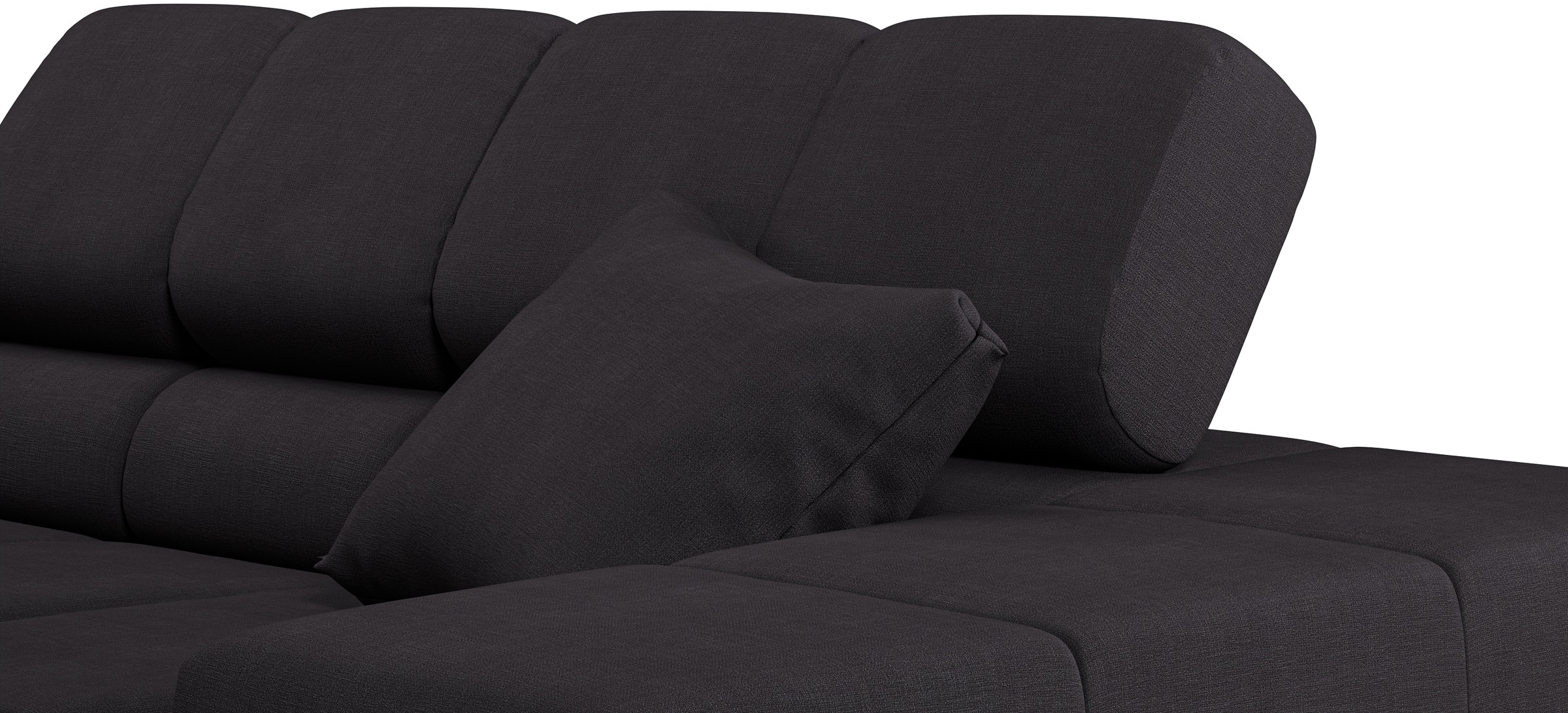 INOSIGN Ecksofa »Ancona incl. Kopfteilverstellung, Zierkissen Breite 319cm, L-Form«, wahlweise motorische Sitztiefenverstellung, auch in Cord + Easy Care