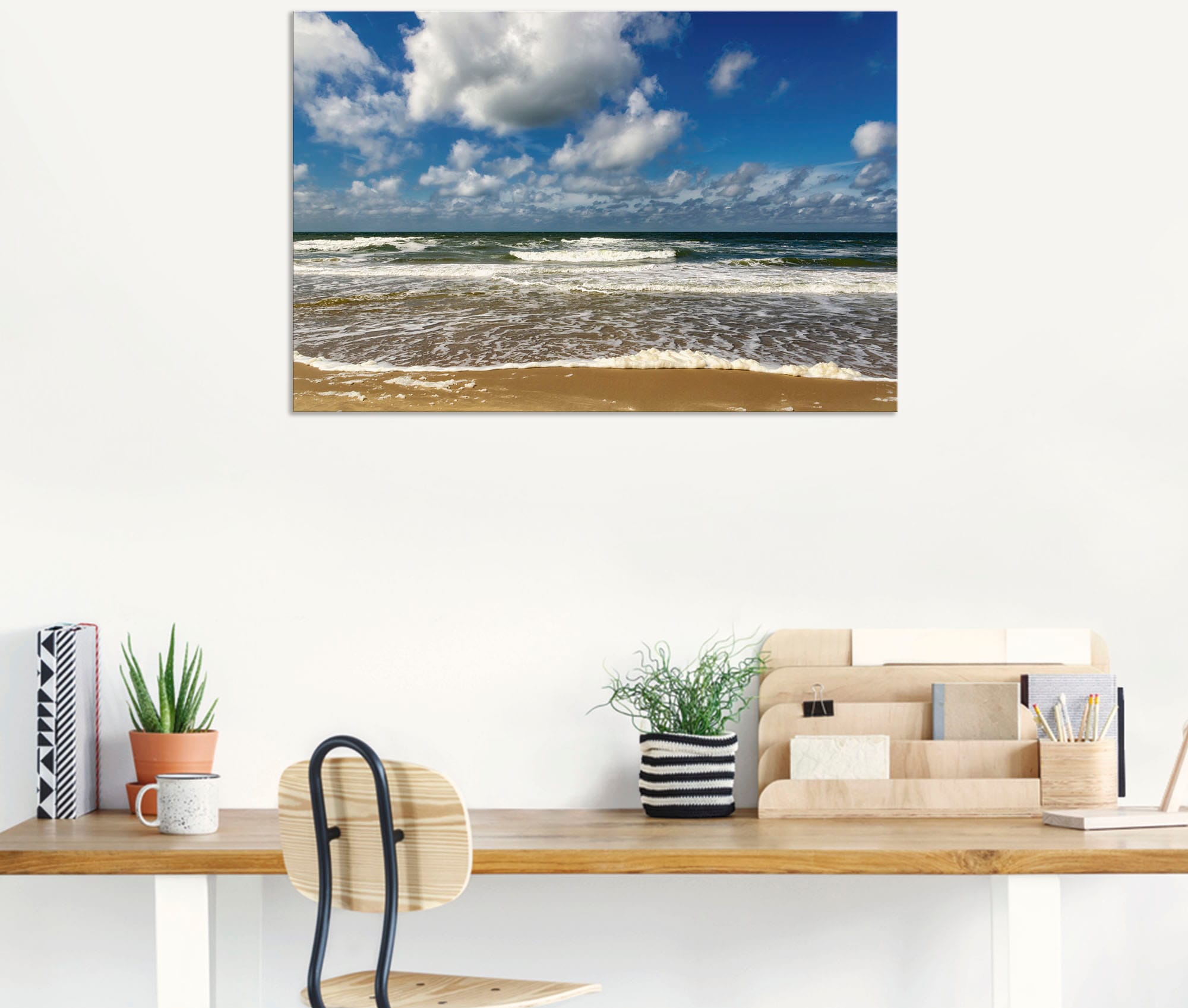 Artland Wandbild "Meeresblick Strand Paal", Strandbilder, (1 St.), als Alub günstig online kaufen