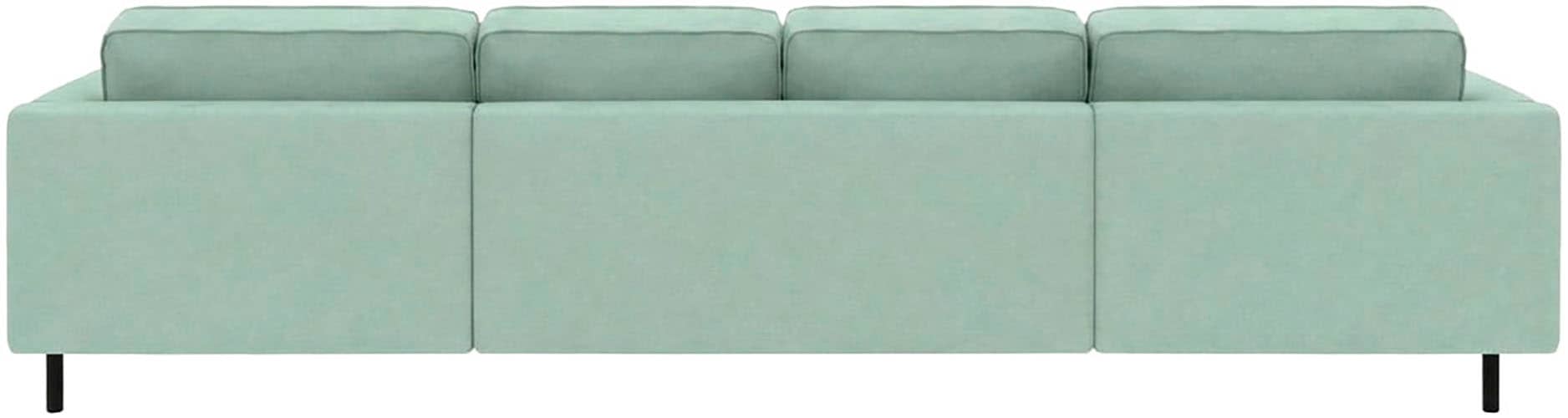 Home affaire Wohnlandschaft »Booster II, whlw. mit Schlaffunktion & Bettkasten, Fuß schwarz« Sofa in U-Form, Breite 305 cm, in Cord oder Struktur LEO o. LINO