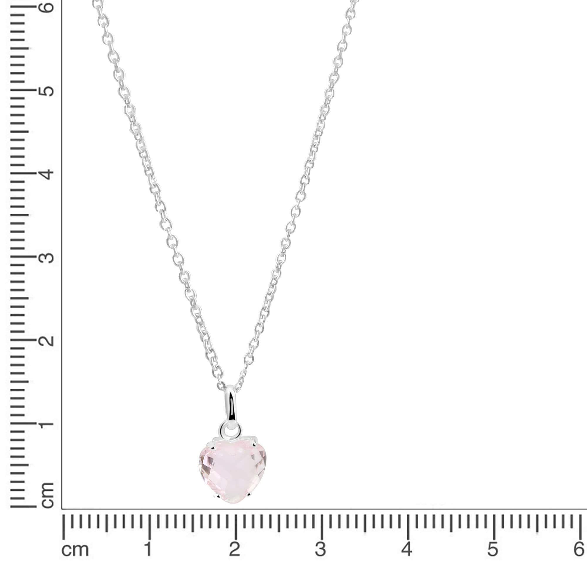 Firetti Kette mit Anhänger »Schmuck Geschenk Silber 925 Halsschmuck Halskette Ankerkette Herz«, mit Glasstein