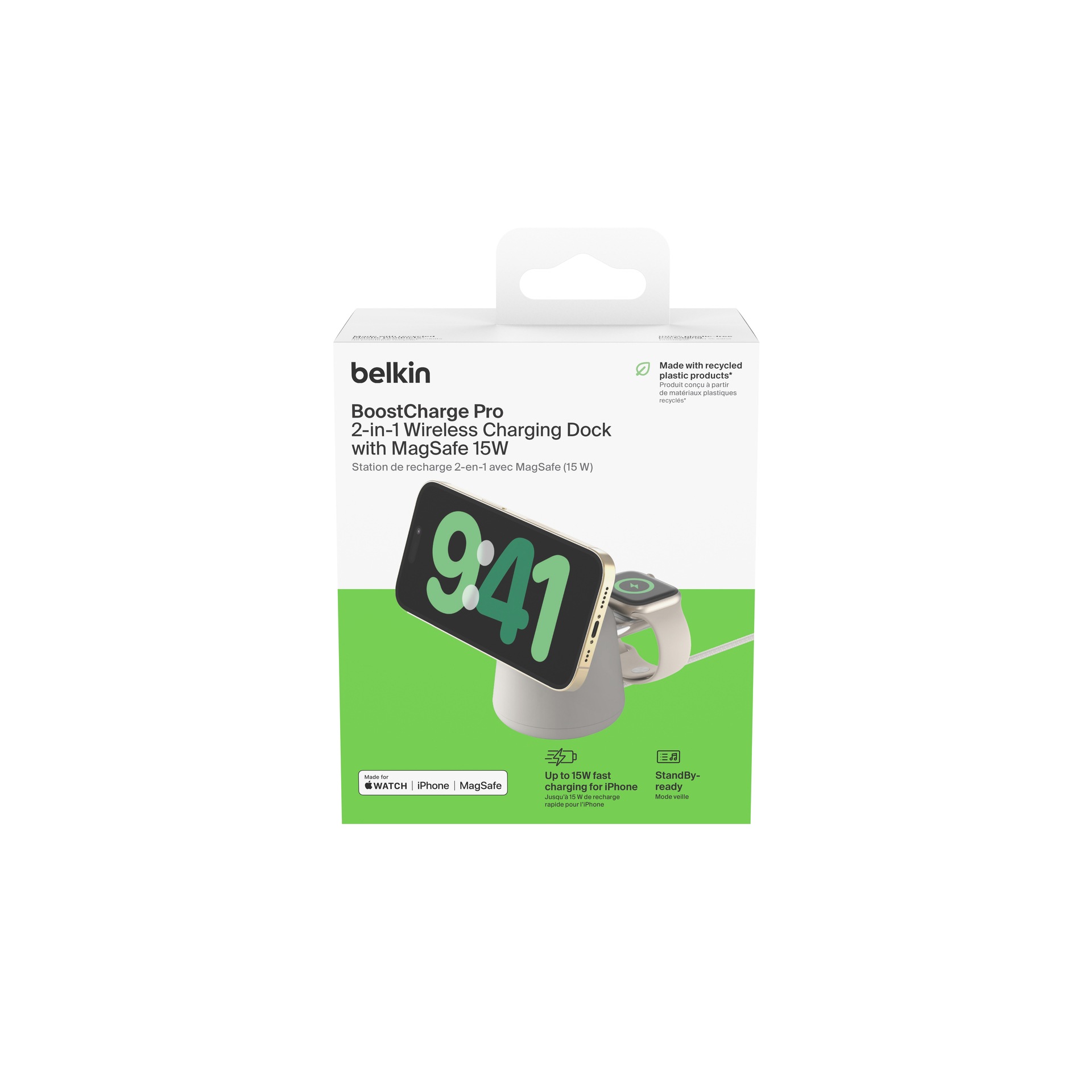 Belkin Wireless Charger »BOOST CHARGE PRO 2in1 Ladedock mit MagSafe 15W«