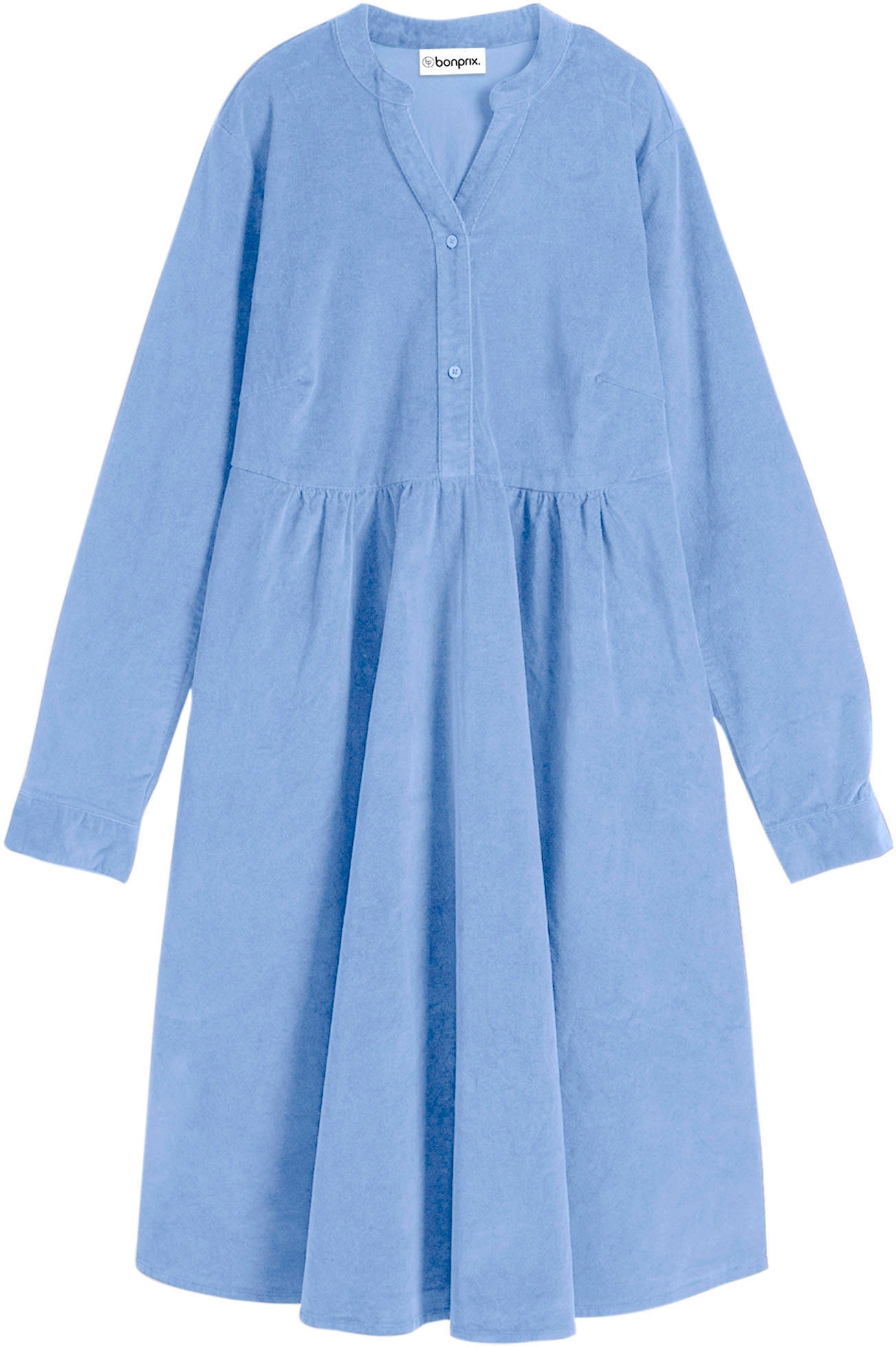 bonprix Midikleid »Kleid aus Baumwollcord« für entspannten Look, aus weichem Baumwollcord, mit Elasthan-Anteil