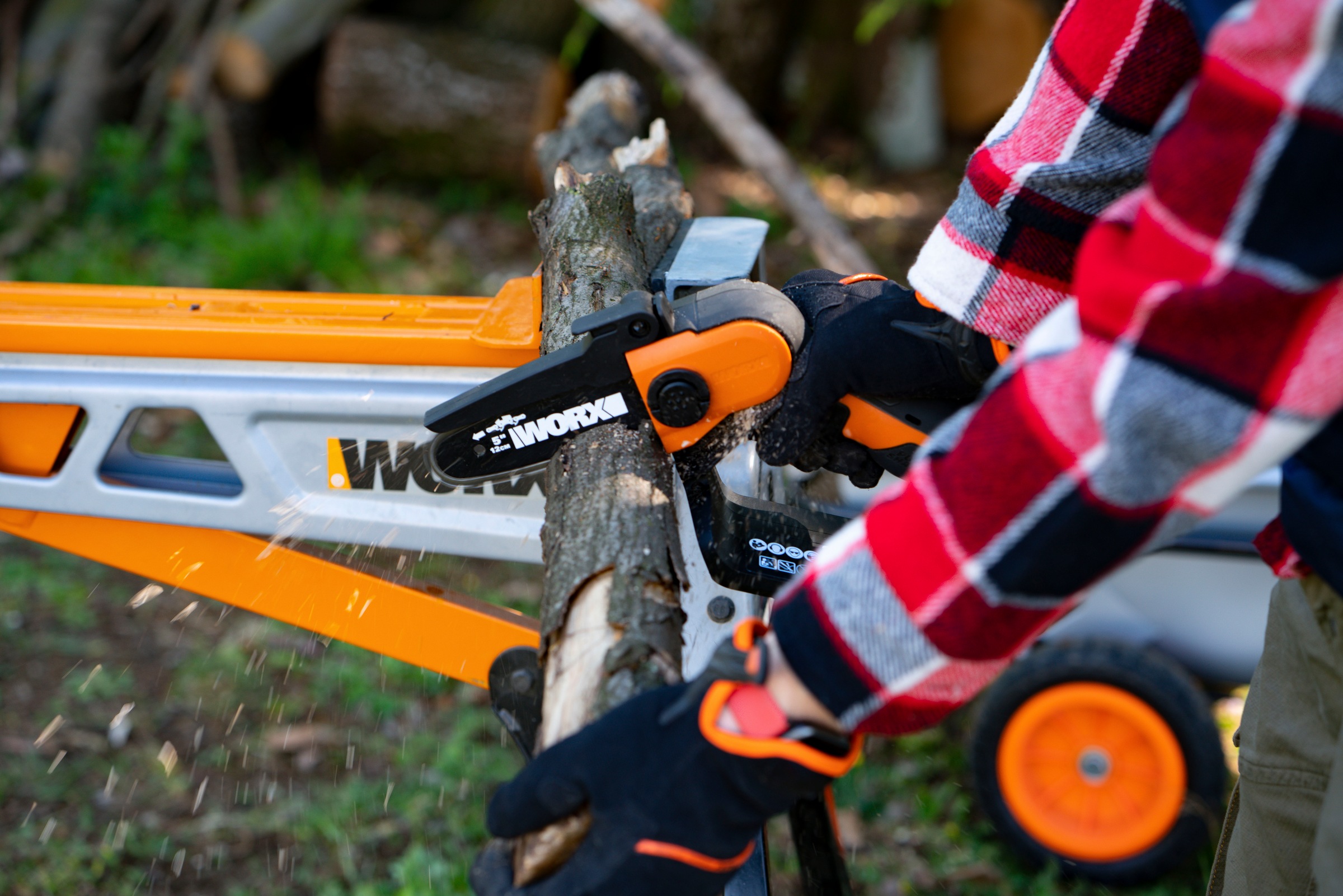 Worx Akku-Kettensäge »WG324E.9«, Einhand Astsäge, 6,7m/s Kettengeschwindigkeit, ohne Akku und Ladegerät