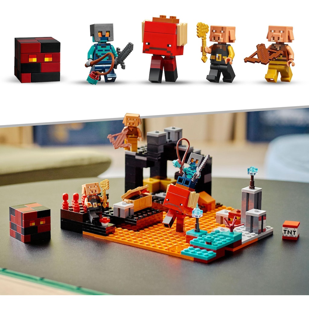 LEGO® Konstruktionsspielsteine »Die Netherbastion (21185), LEGO® Minecraft«, (300 St.), Made in Europe