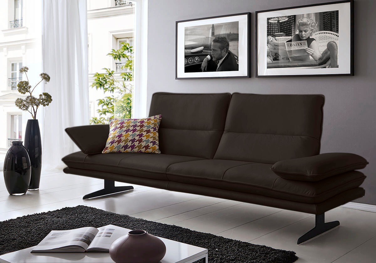 W.SCHILLIG 2,5-Sitzer »broadway, Designsofa mit tollem Sitzkomfort«, Sitztiefenverstellung, Kopfteil- & Seitenteilverstellung, Breite 216cm