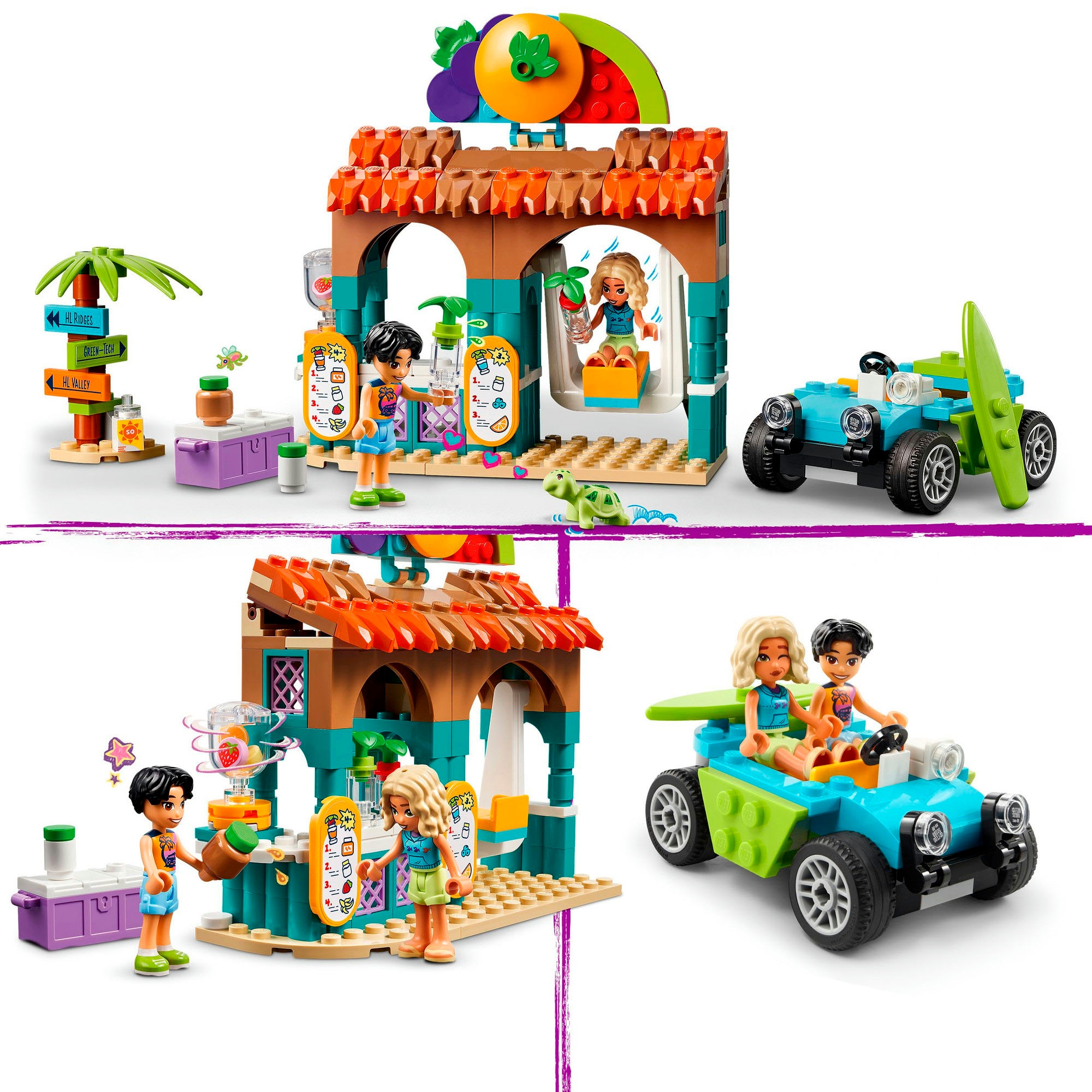 LEGO® Konstruktionsspielsteine »Smoothie-Stand am Strand (42625), LEGO Friends«, (213 St.), Made in Europe