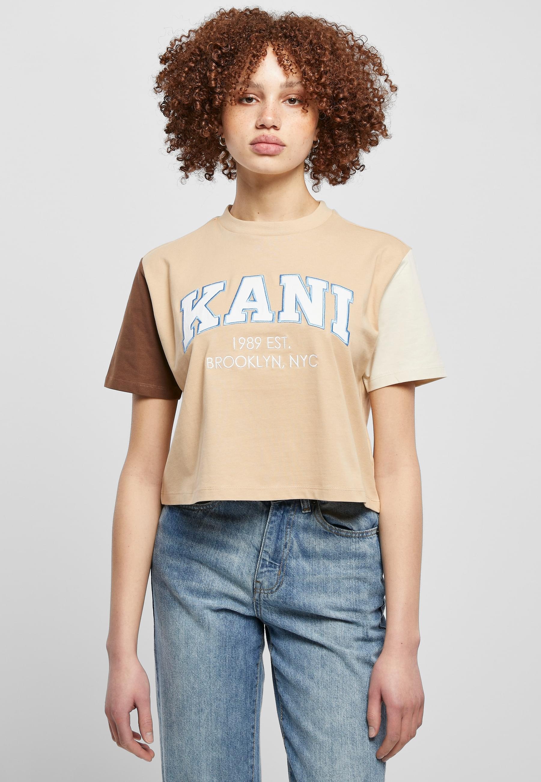 Karl Kani T-Shirt »Karl Kani Damen KW231-033-1 KK Serif Crop Block Tee« 1 Stk.